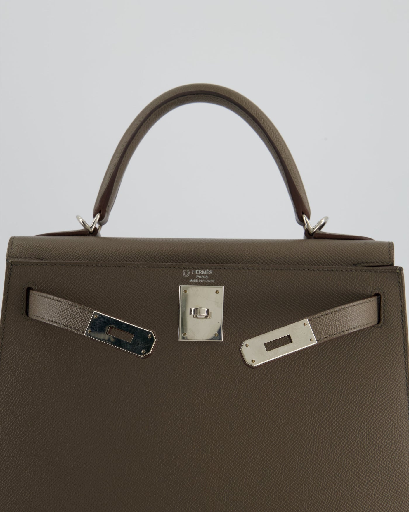Hermes HSS Kelly 28 Sellier Bag in Gris Etain Epsom Leather with Palladium Hardware - Product Image 18
