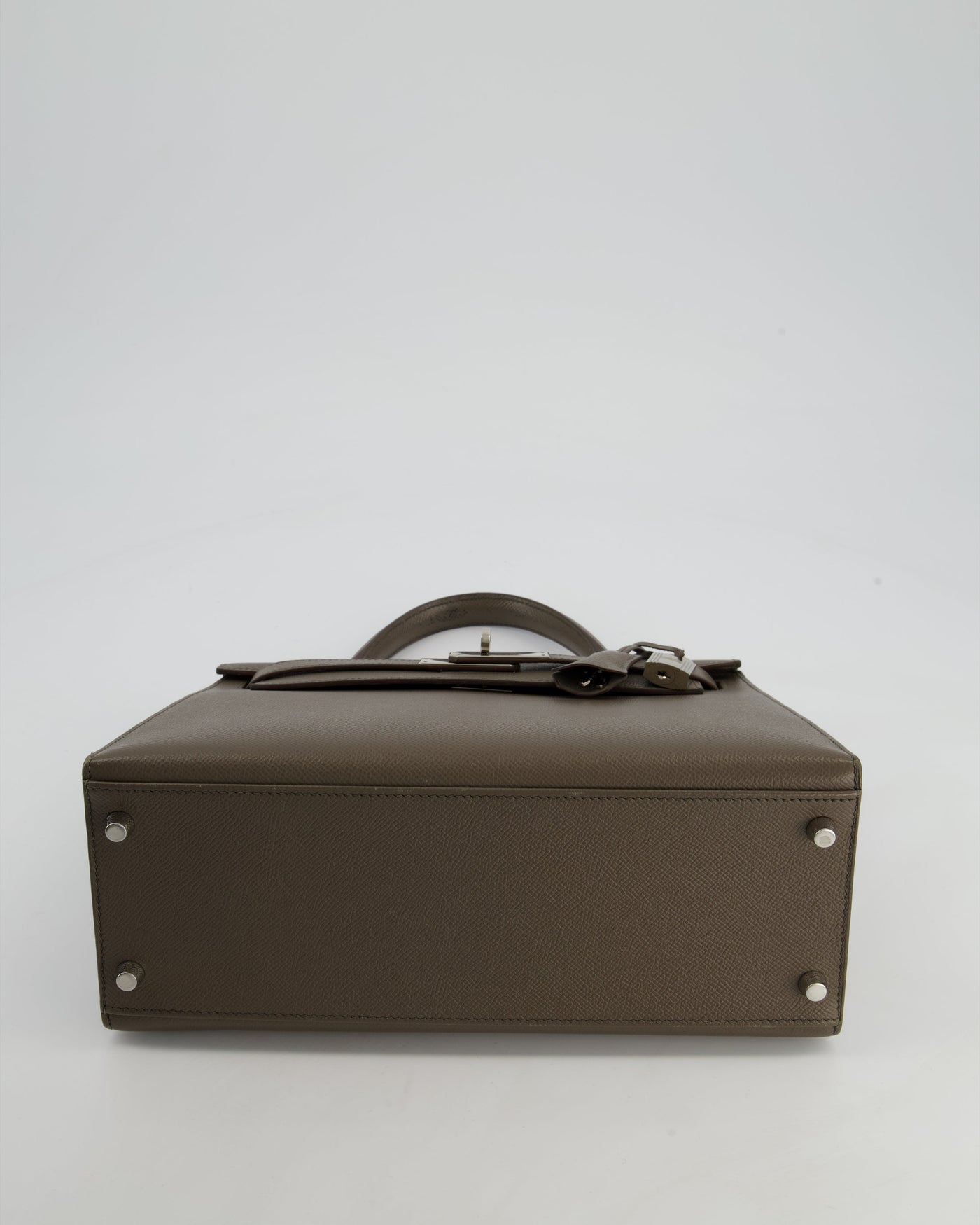 Hermes HSS Kelly 28 Sellier Bag in Gris Etain Epsom Leather with Palladium Hardware - Product Image 21