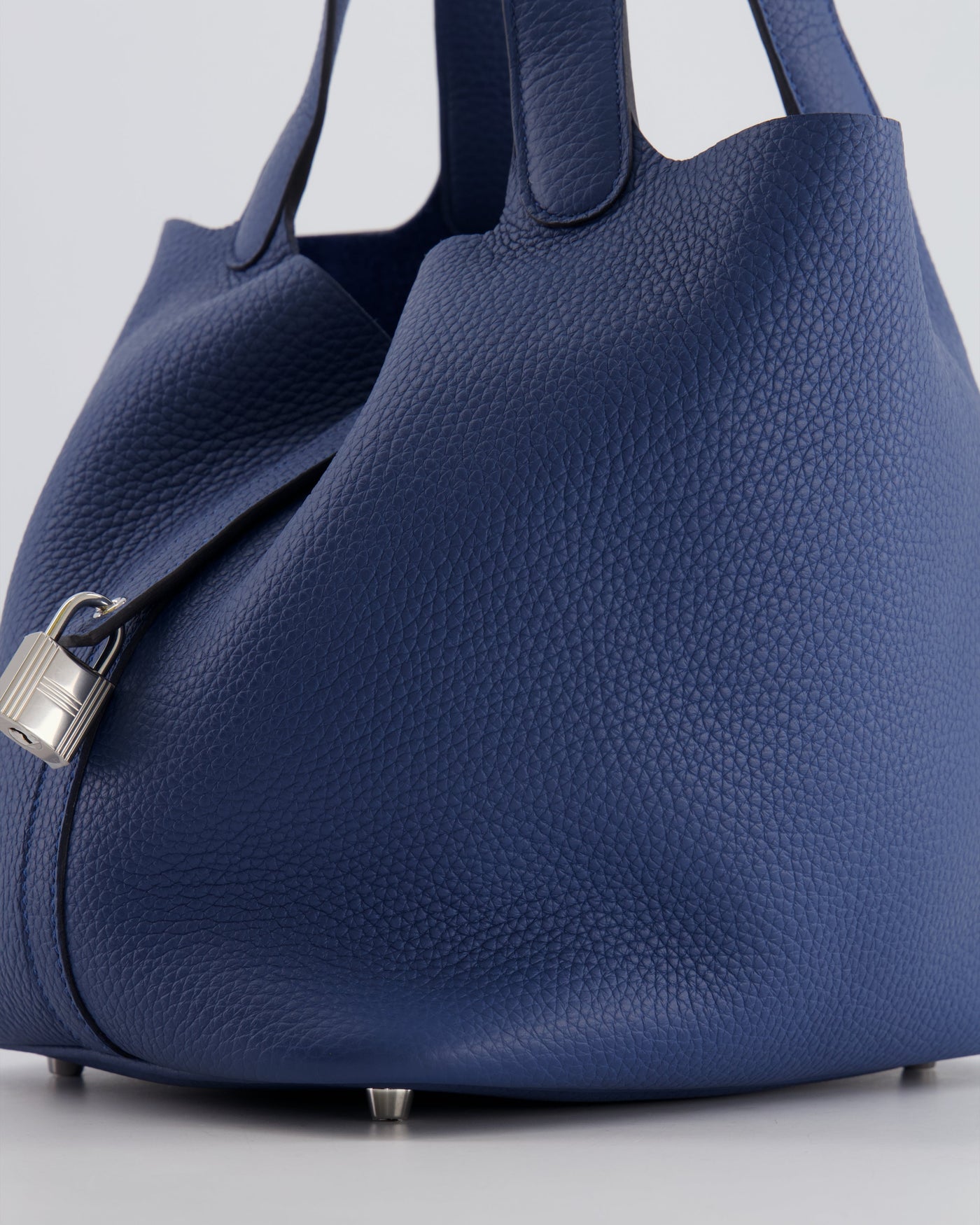 Hermes Picotin Lock Bag 22 in Blue Tie Clemence Leather with Palladium Hardware - Product Image 10