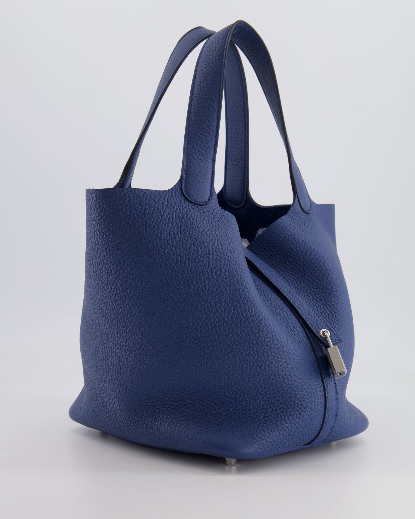 Hermes Picotin Lock Bag 22 in Blue Tie Clemence Leather with Palladium Hardware - Product Image 2
