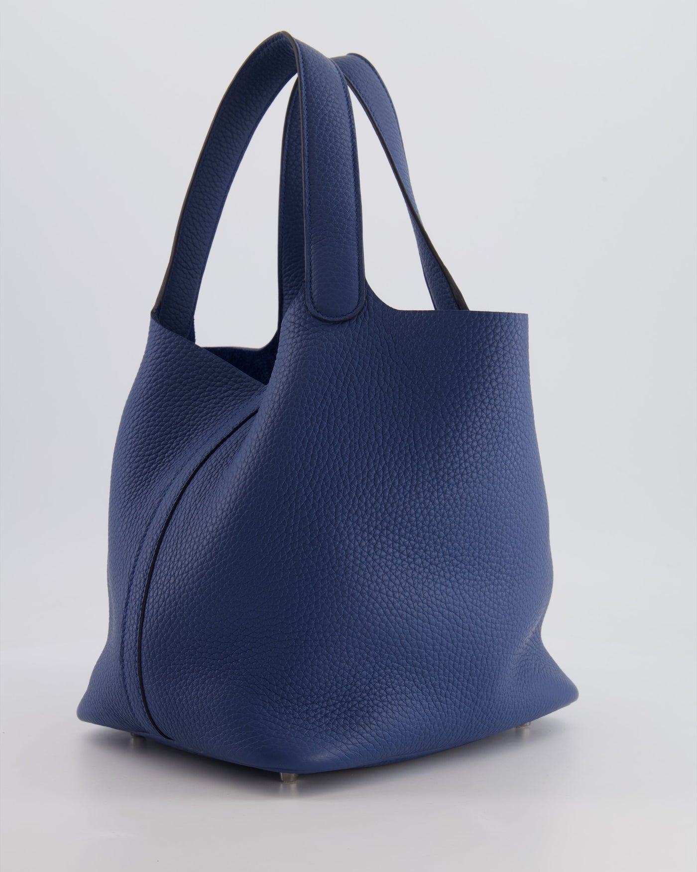 Hermes Picotin Lock Bag 22 in Blue Tie Clemence Leather with Palladium Hardware - Product Image 8