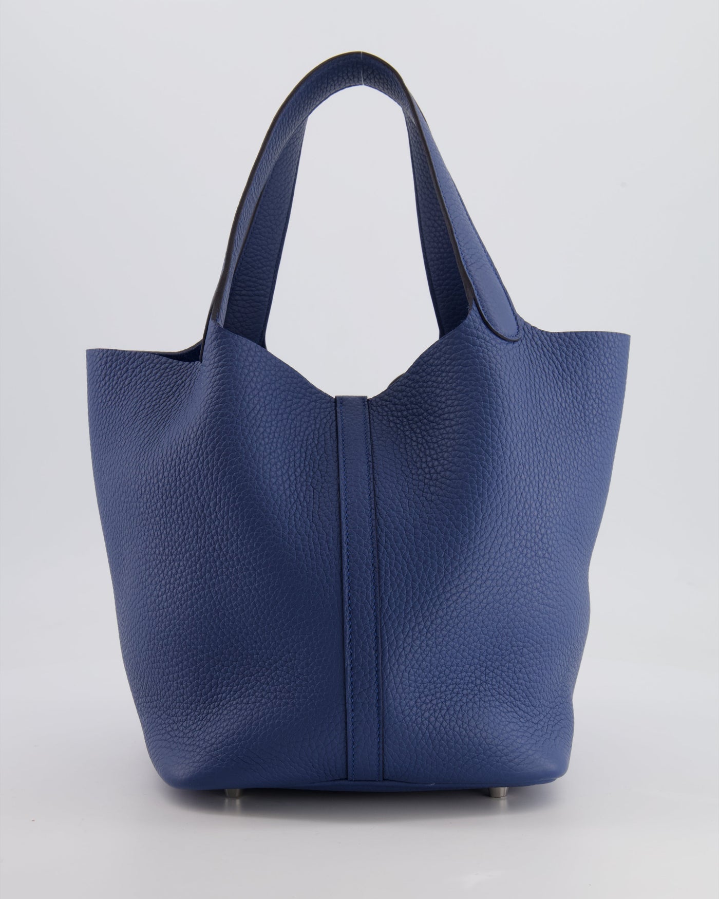 Hermes Picotin Lock Bag 22 in Blue Tie Clemence Leather with Palladium Hardware - Product Image 4