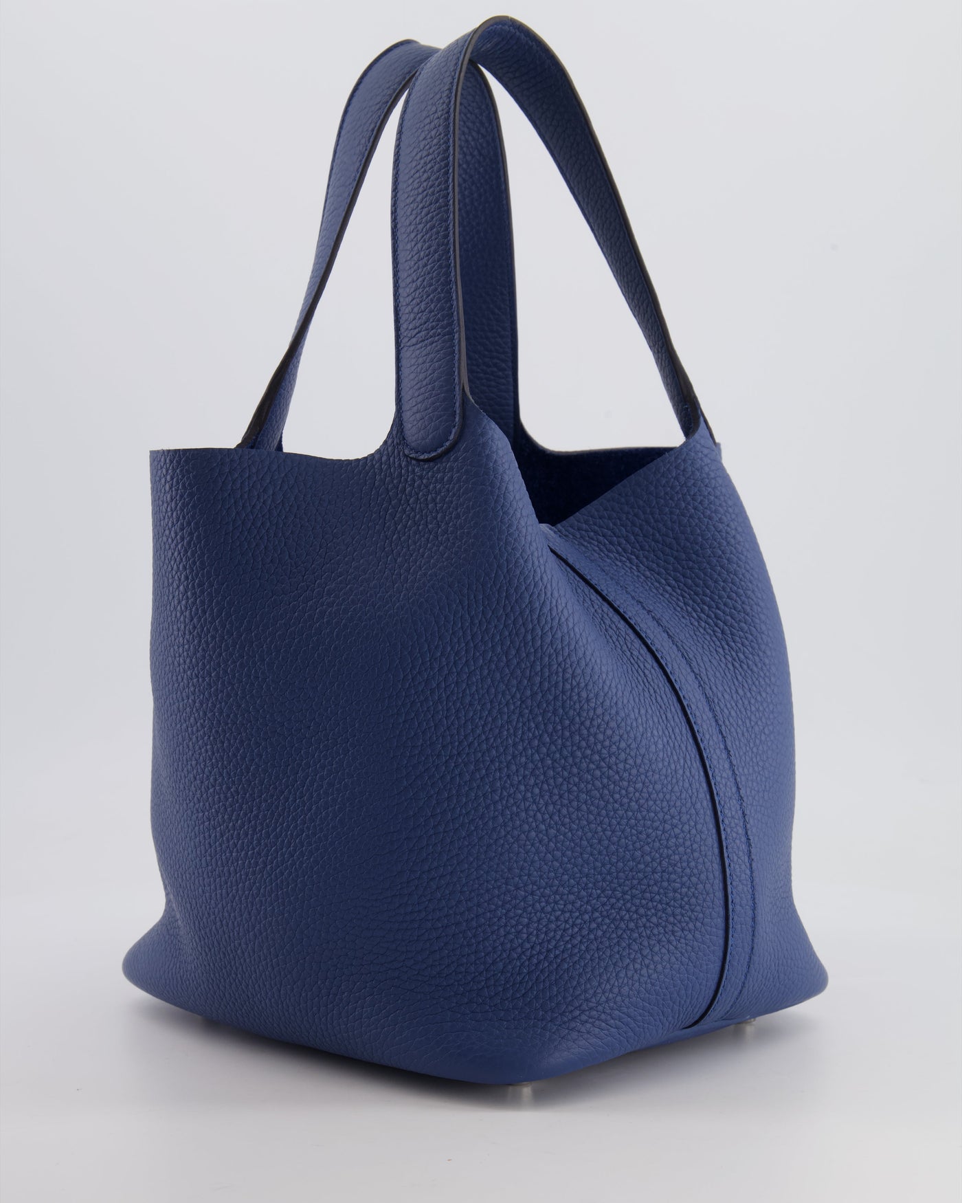 Hermes Picotin Lock Bag 22 in Blue Tie Clemence Leather with Palladium Hardware - Product Image 7