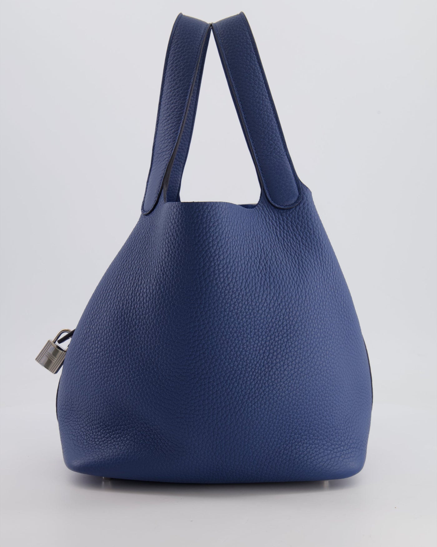 Hermes Picotin Lock Bag 22 in Blue Tie Clemence Leather with Palladium Hardware - Product Image 6