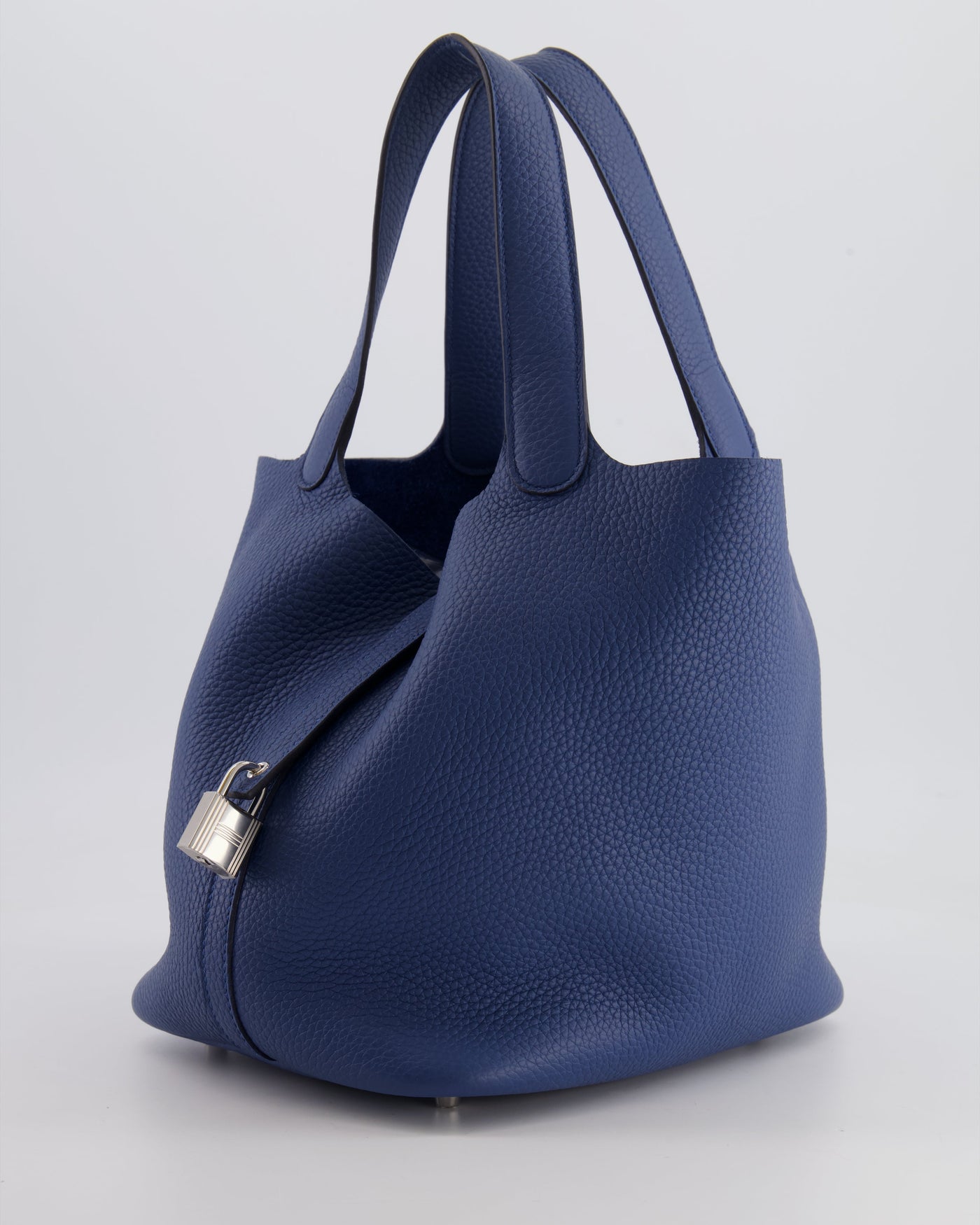 Hermes Picotin Lock Bag 22 in Blue Tie Clemence Leather with Palladium Hardware - Product Image 3