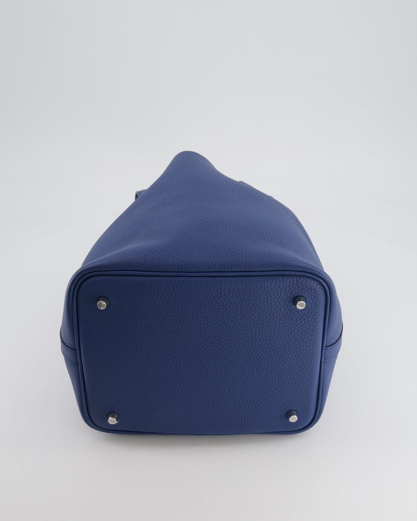 Hermes Picotin Lock Bag 22 in Blue Tie Clemence Leather with Palladium Hardware - Product Image 15