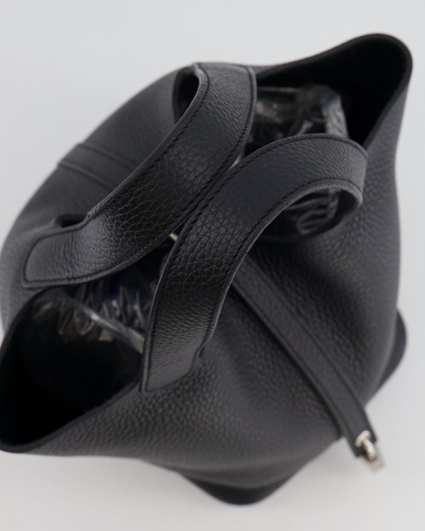 Hermes Picotin 18cm Lock Bag in Noir Clemence Leather with Palladium Hardware - Product Image 18
