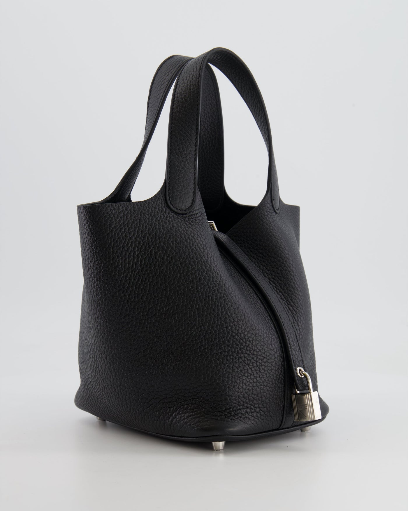 Hermes Picotin 18cm Lock Bag in Noir Clemence Leather with Palladium Hardware - Product Image 5