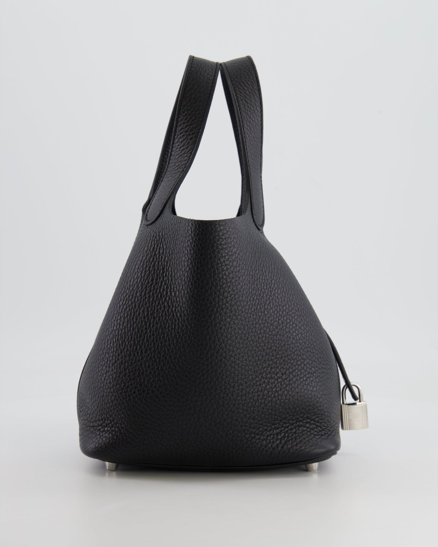 Hermes Picotin 18cm Lock Bag in Noir Clemence Leather with Palladium Hardware - Product Image 7