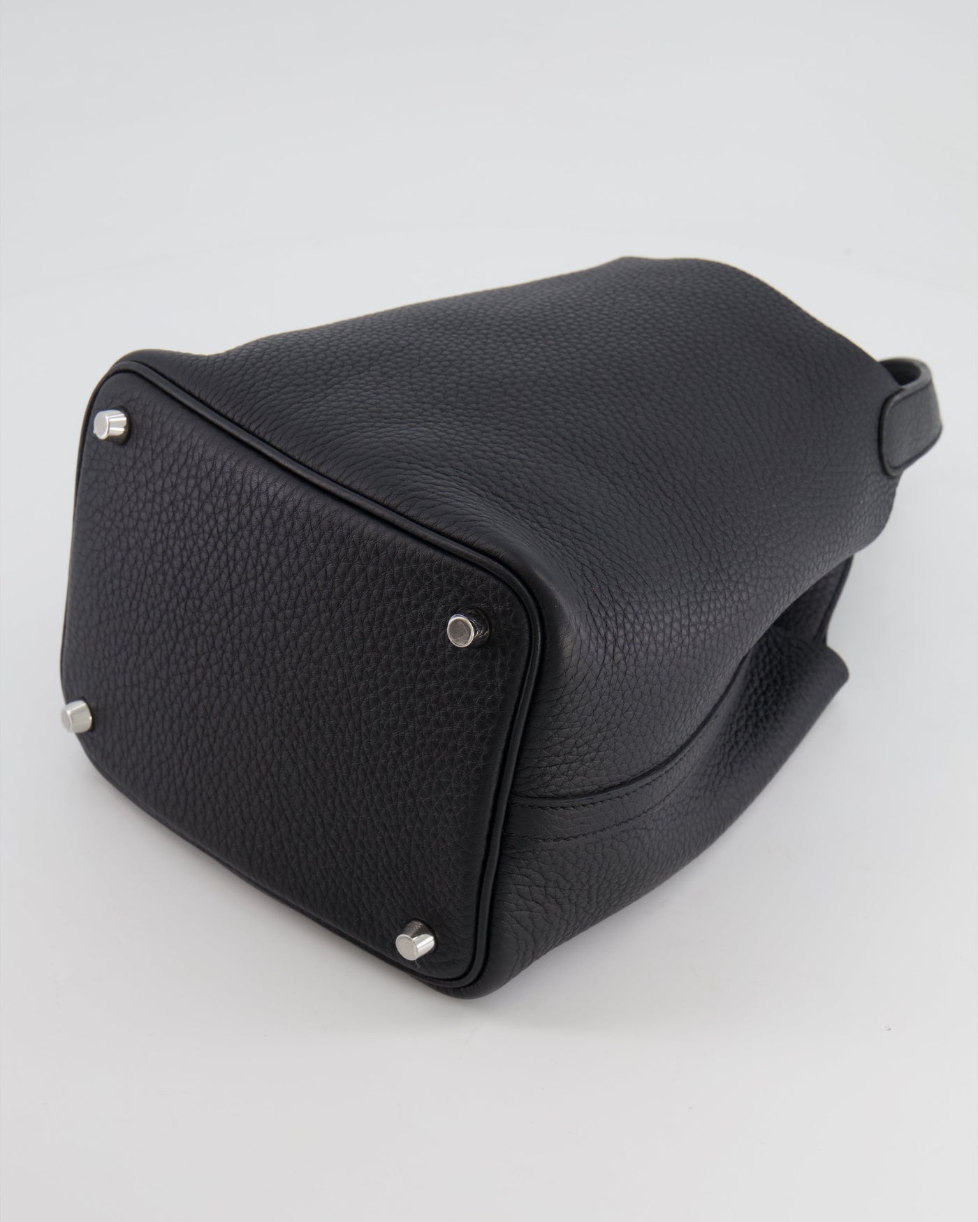 Hermes Picotin 18cm Lock Bag in Noir Clemence Leather with Palladium Hardware - Product Image 17