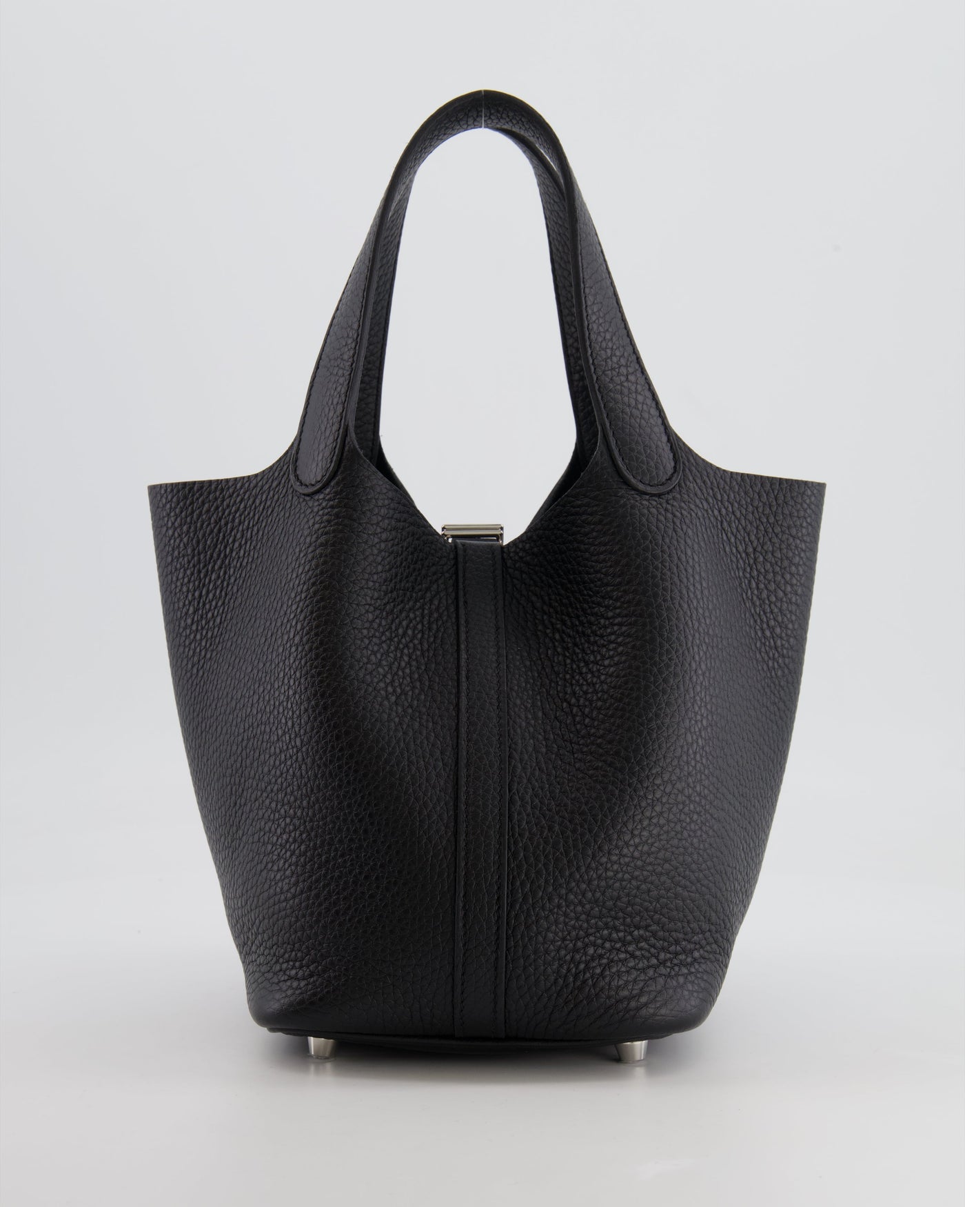 Hermes Picotin 18cm Lock Bag in Noir Clemence Leather with Palladium Hardware - Product Image 4