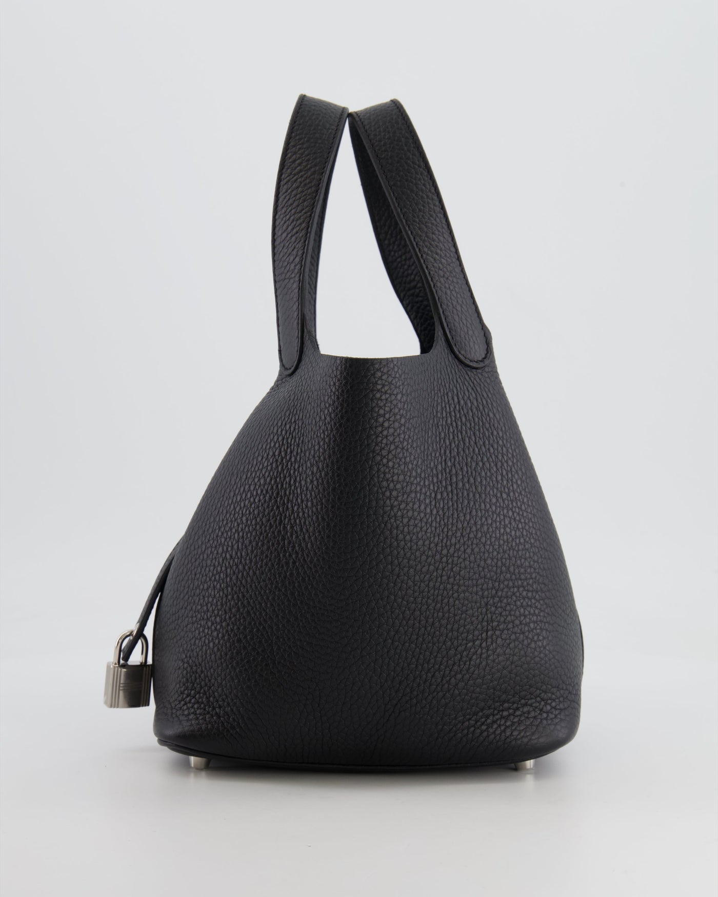 Hermes Picotin 18cm Lock Bag in Noir Clemence Leather with Palladium Hardware - Product Image 8