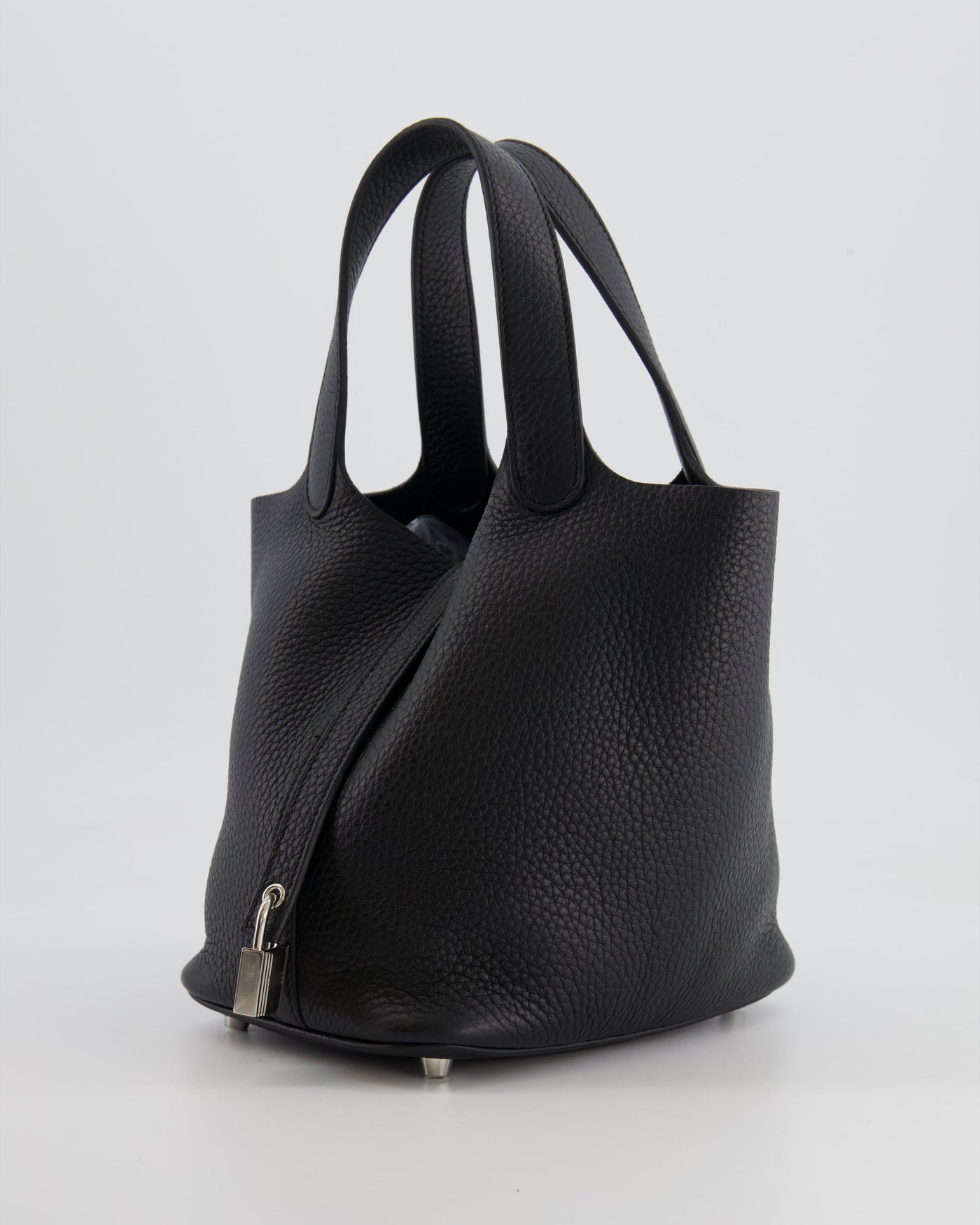 Hermes Picotin 18cm Lock Bag in Noir Clemence Leather with Palladium Hardware - Product Image 6