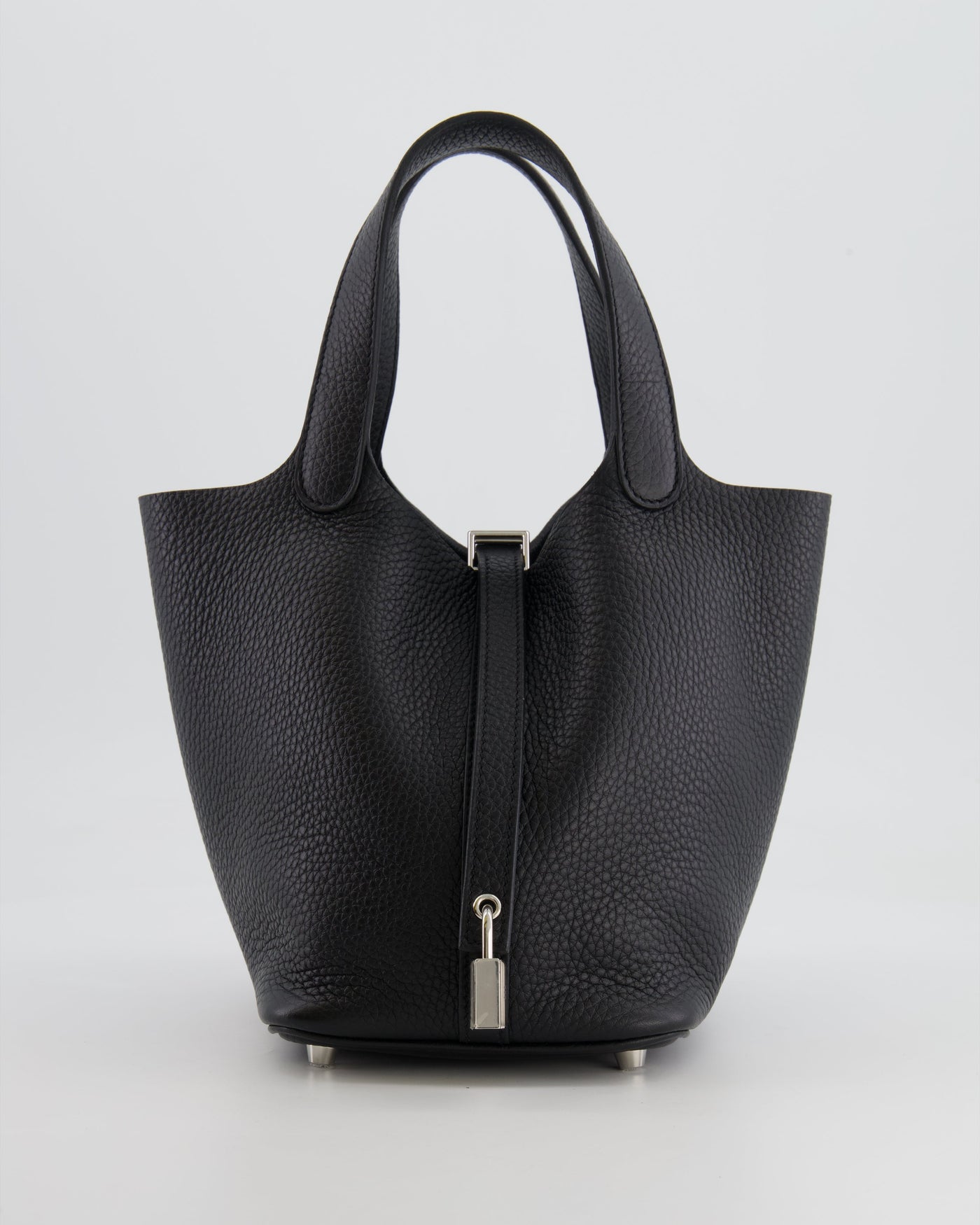 Hermes Picotin 18cm Lock Bag in Noir Clemence Leather with Palladium Hardware - Product Image 2