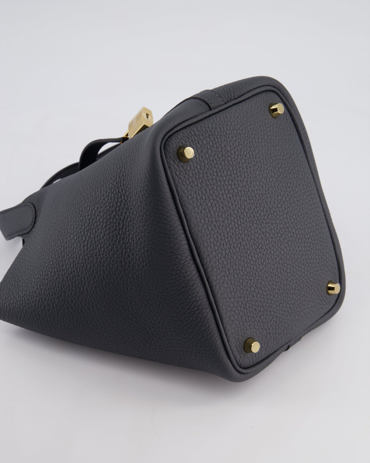 *HOT* Hermes Picotin Lock 18 Bag in Gris Misty Clemence Leather with Permabrass Hardware - Product Image 15