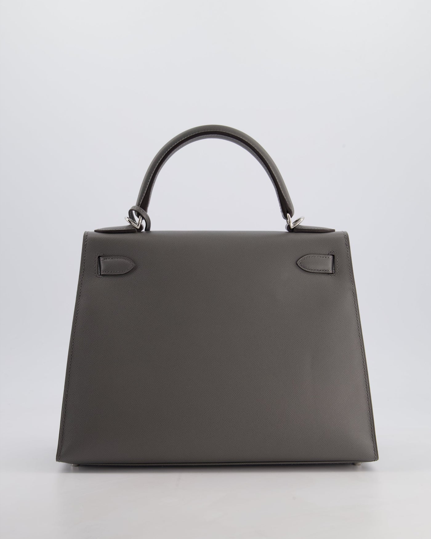 *RARE* Hermes Kelly 28 Sellier Bag in Gris Meyer Madame Leather with Palladium Hardware - Product Image 7