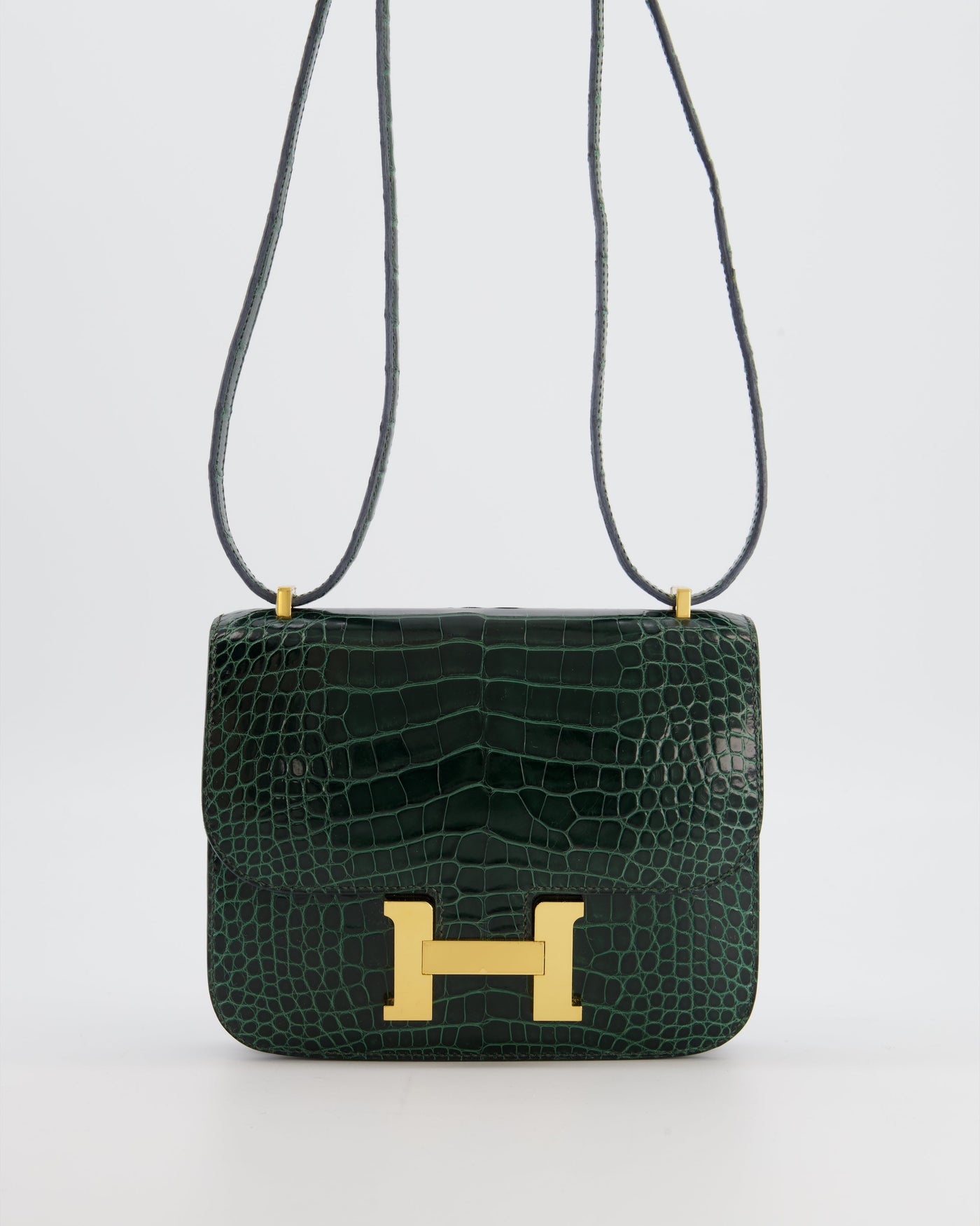 Hermes Constance III 18 Bag in Shiny Alligator Vert Fonce with Gold Hardware - Product Image 3