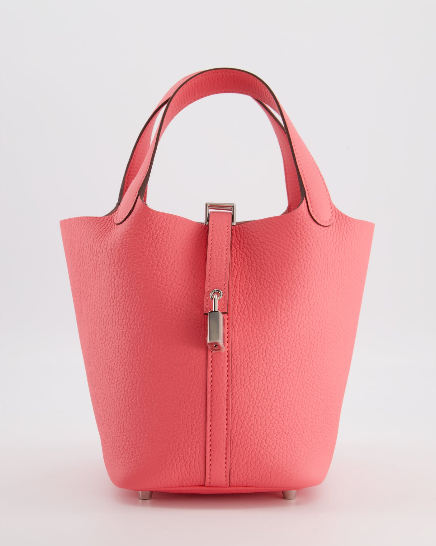 Hermes Picotin Lock 18 Bag in Rose Azalee Clemence Leather with Palladium Hardware | Studio Nafay