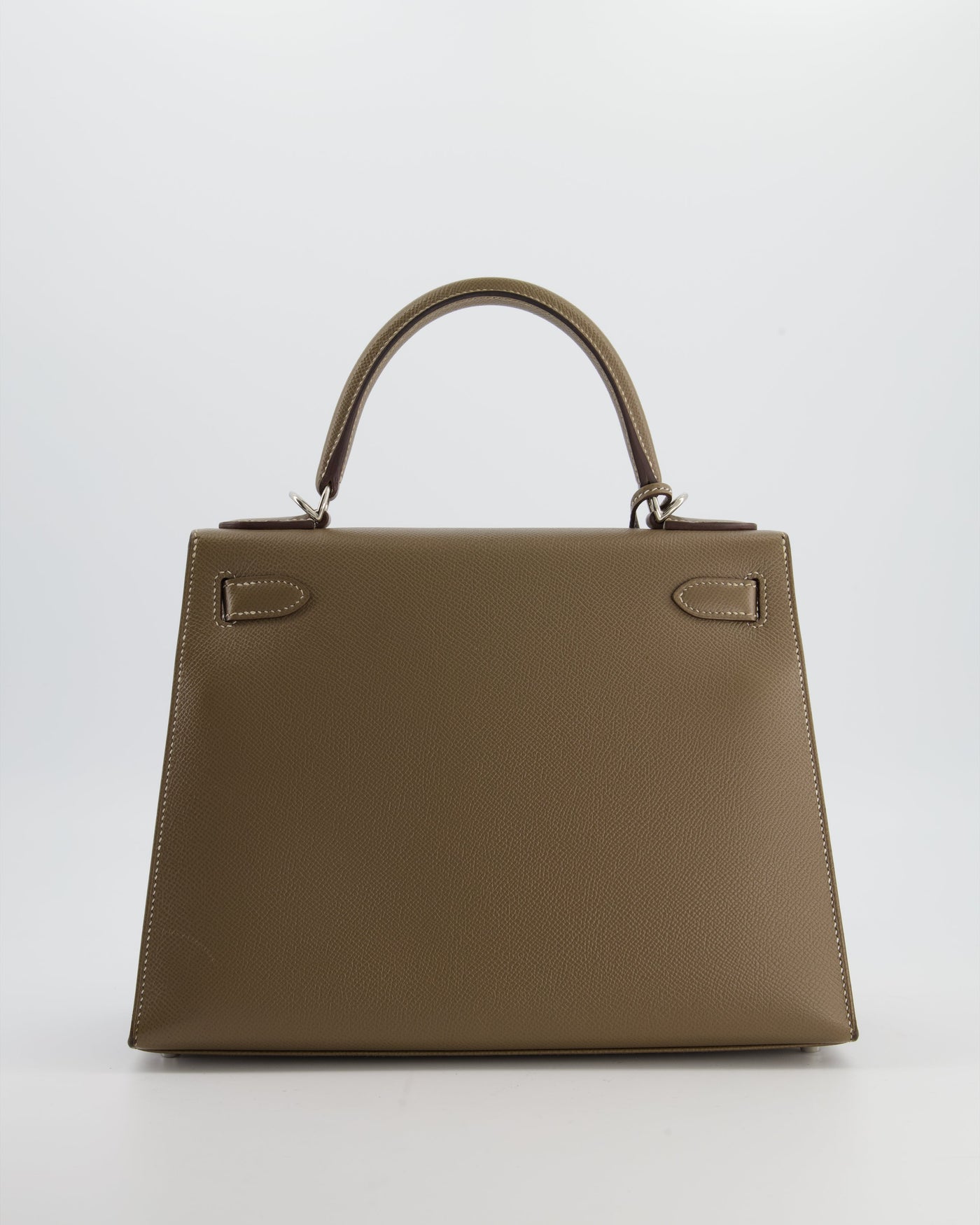 Hermes Kelly 28 Sellier Bag in Etoupe Epsom Leather with Palladium Hardware - Product Image 5