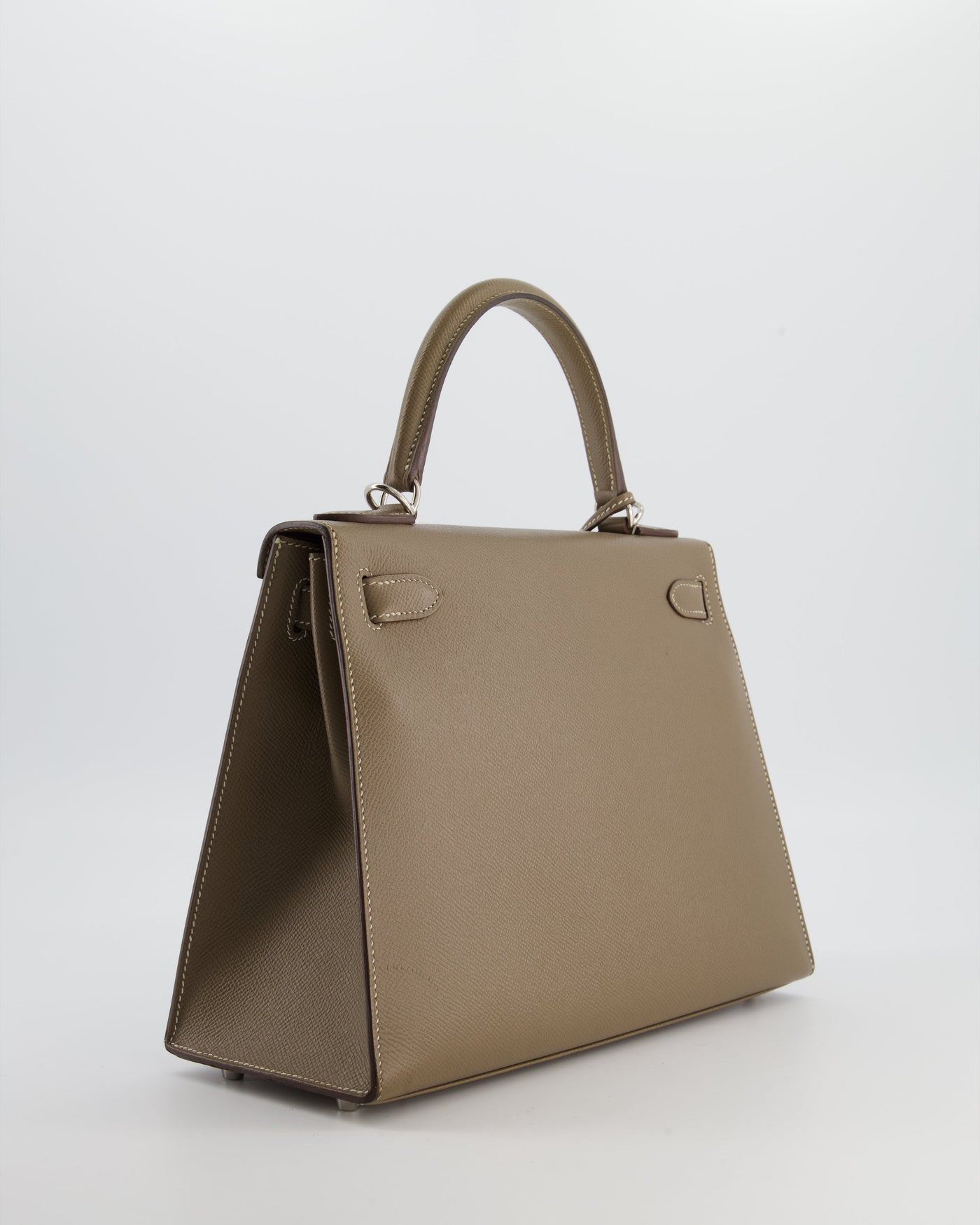 Hermes Kelly 28 Sellier Bag in Etoupe Epsom Leather with Palladium Hardware - Product Image 6