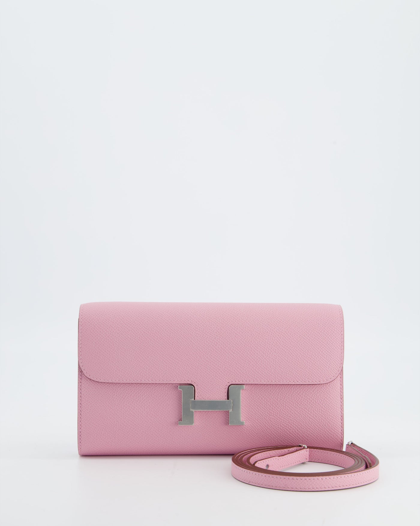 Hermes Constance To Go Bag in Mauve Sylvestre Epsom Leather with Palladium Hardware | Studio Nafay
