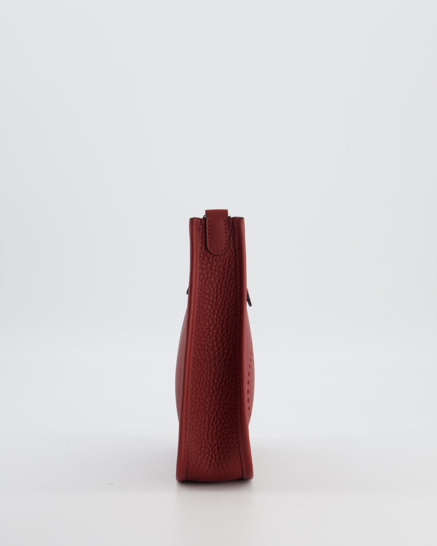 Hermes Mini Evelyne Bag in Rouge H in Clemence Leather with Palladium Hardware - Product Image 4