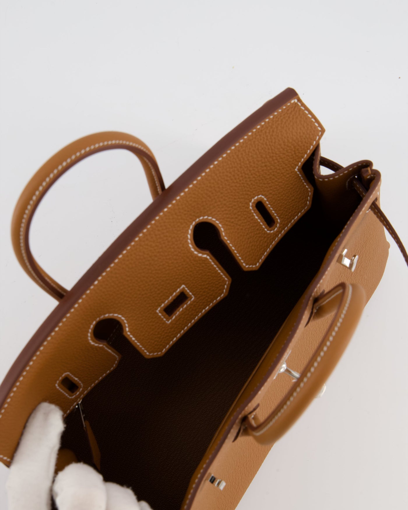 *HOT* Hermes Birkin 25 Retourne Bag in Gold Togo Leather with Palladium Hardware - Product Image 17