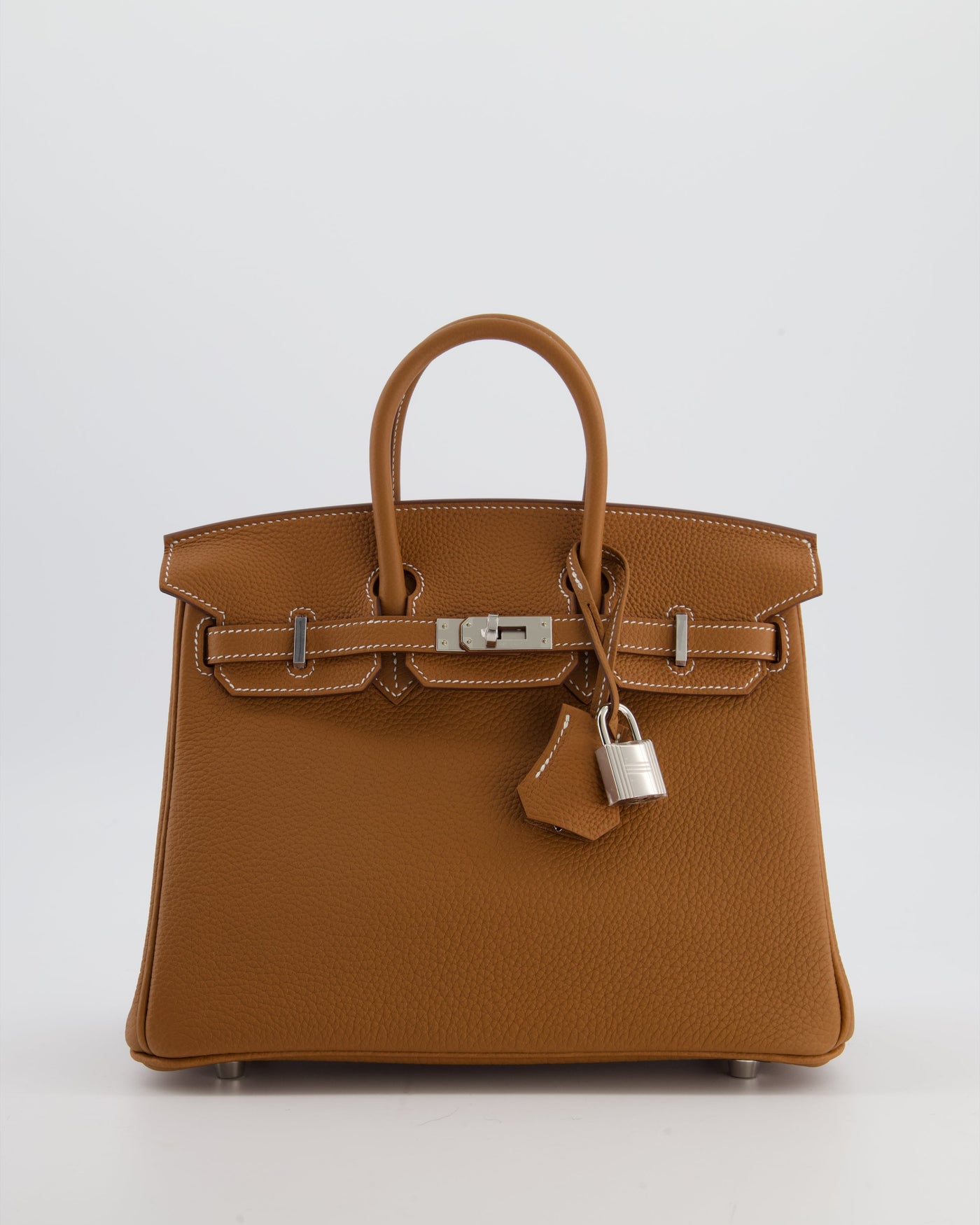 *HOT* Hermes Birkin 25 Retourne Bag in Gold Togo Leather with Palladium Hardware | Studio Nafay