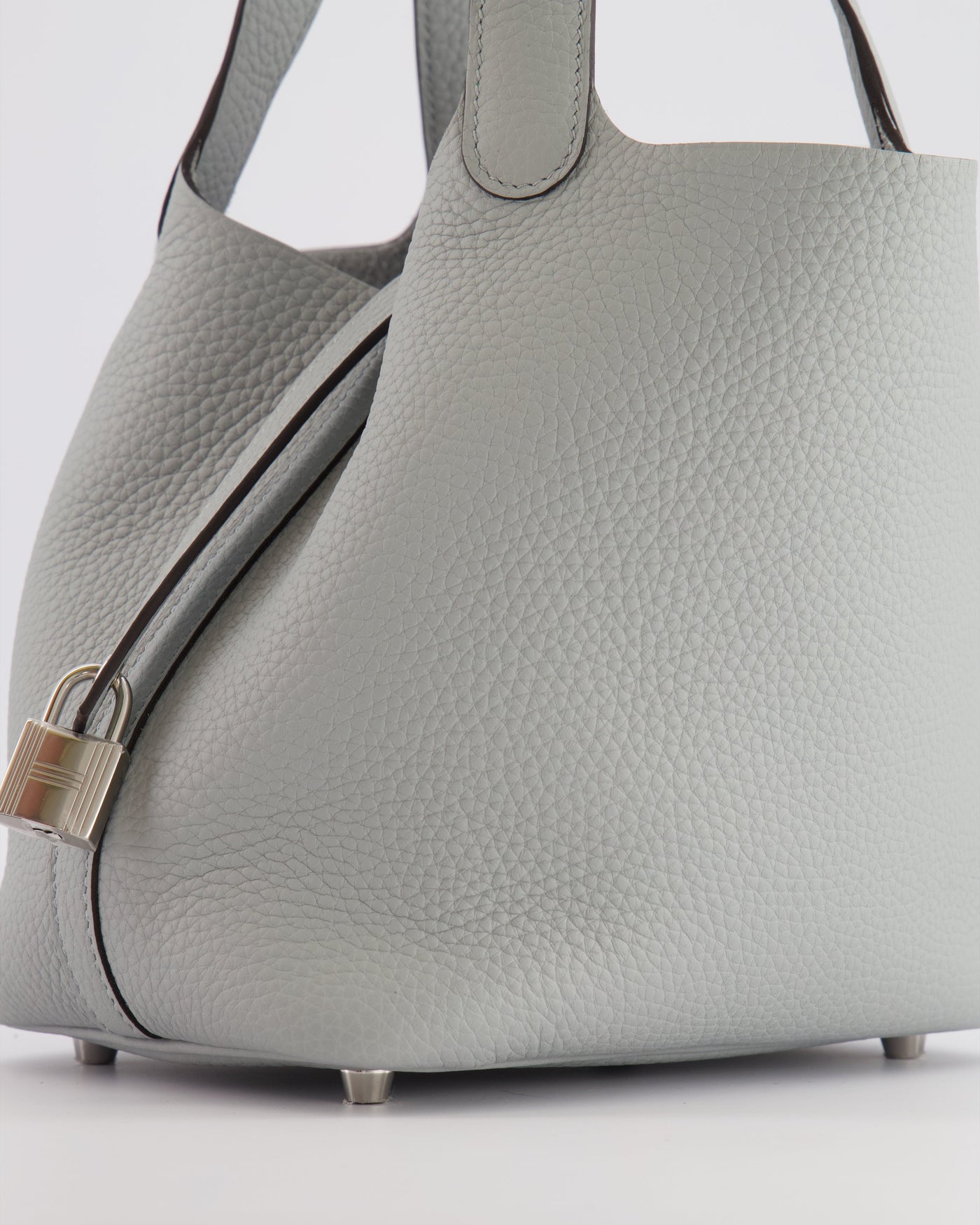 *HOT* Hermes Picotin Lock Bag 18cm in Bleu Glacier Clemence Leather with Palladium Hardware - Product Image 10