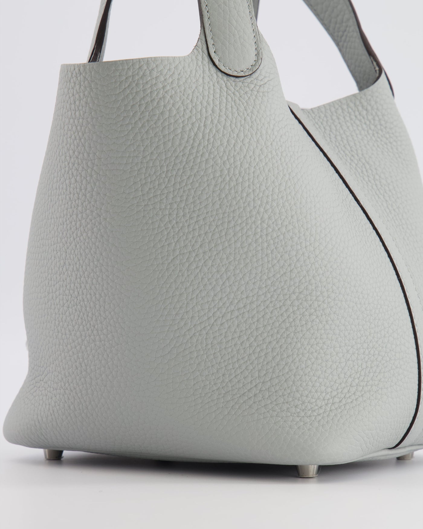 *HOT* Hermes Picotin Lock Bag 18cm in Bleu Glacier Clemence Leather with Palladium Hardware - Product Image 11