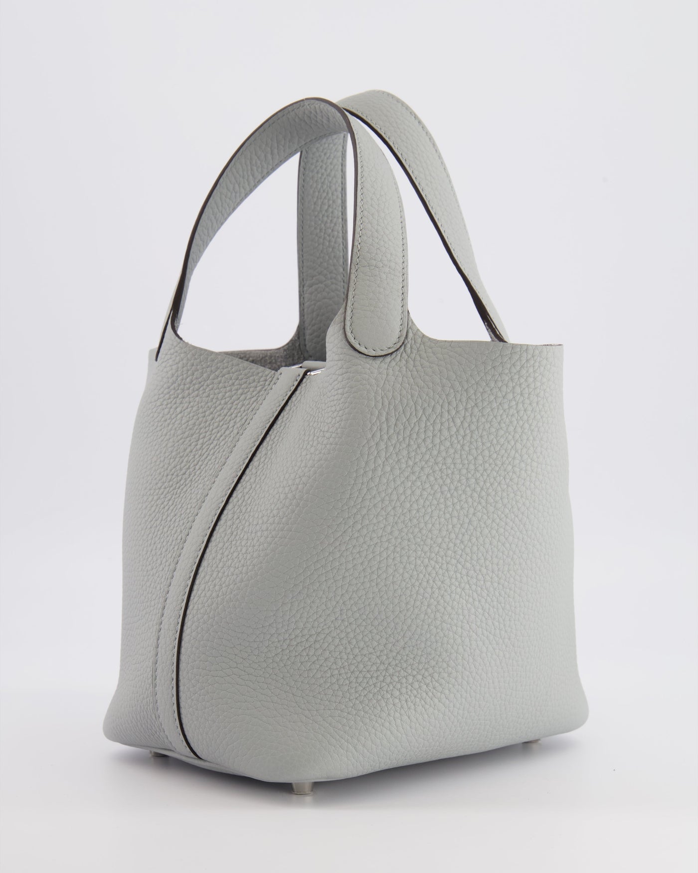 *HOT* Hermes Picotin Lock Bag 18cm in Bleu Glacier Clemence Leather with Palladium Hardware - Product Image 8