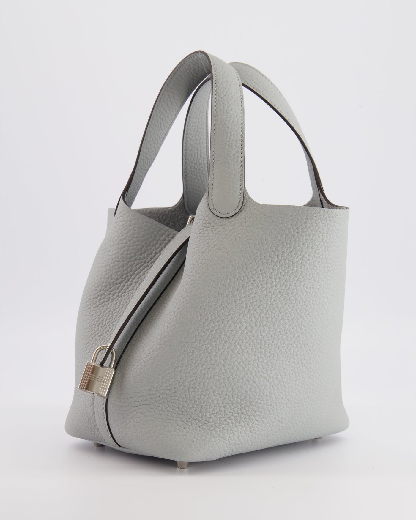 *HOT* Hermes Picotin Lock Bag 18cm in Bleu Glacier Clemence Leather with Palladium Hardware - Product Image 3