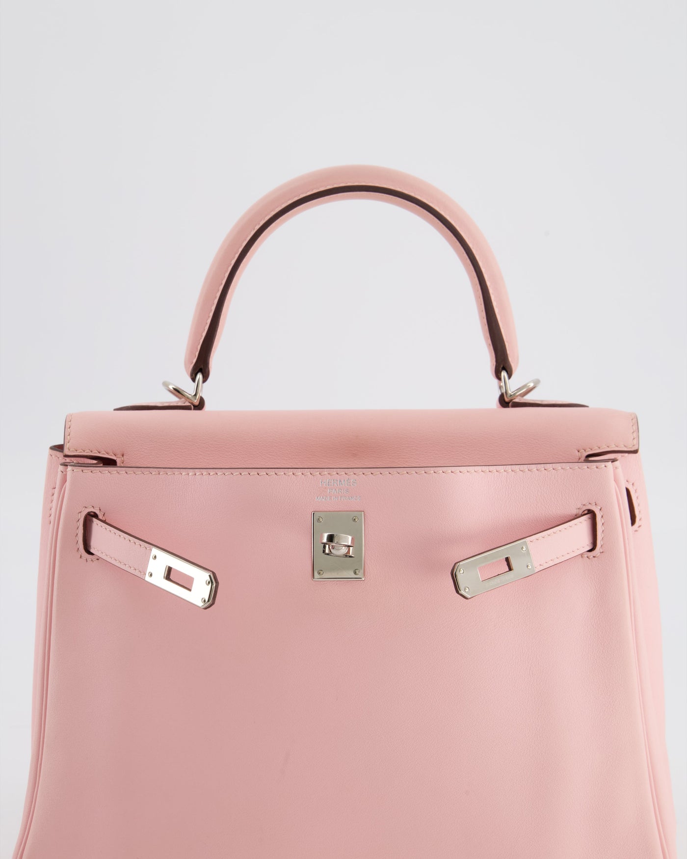 Hermes Kelly 25 Retourne Bag in Rose Sakura Swift Leather with Palladium Hardware - Product Image 10