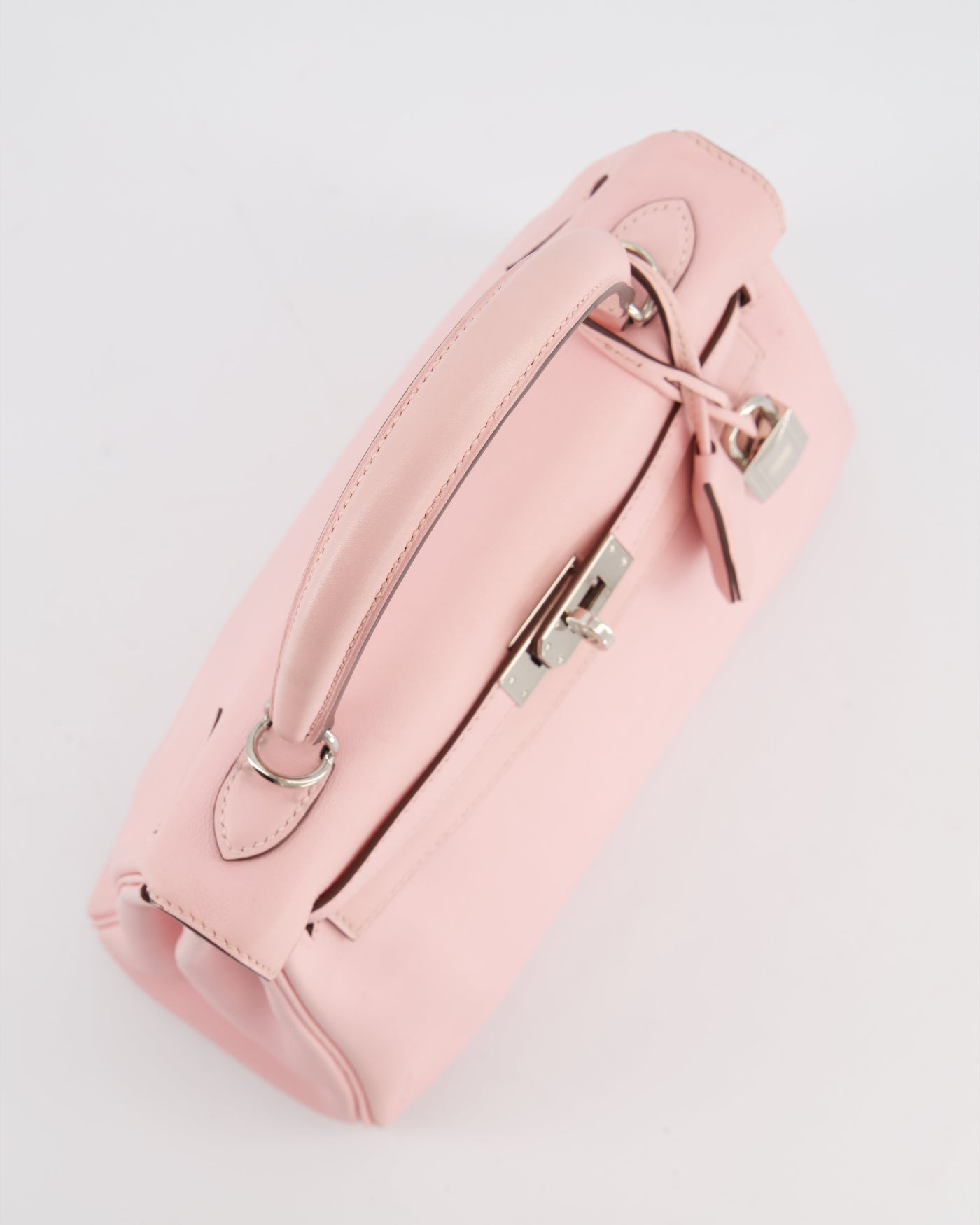 Hermes Kelly 25 Retourne Bag in Rose Sakura Swift Leather with Palladium Hardware - Product Image 12