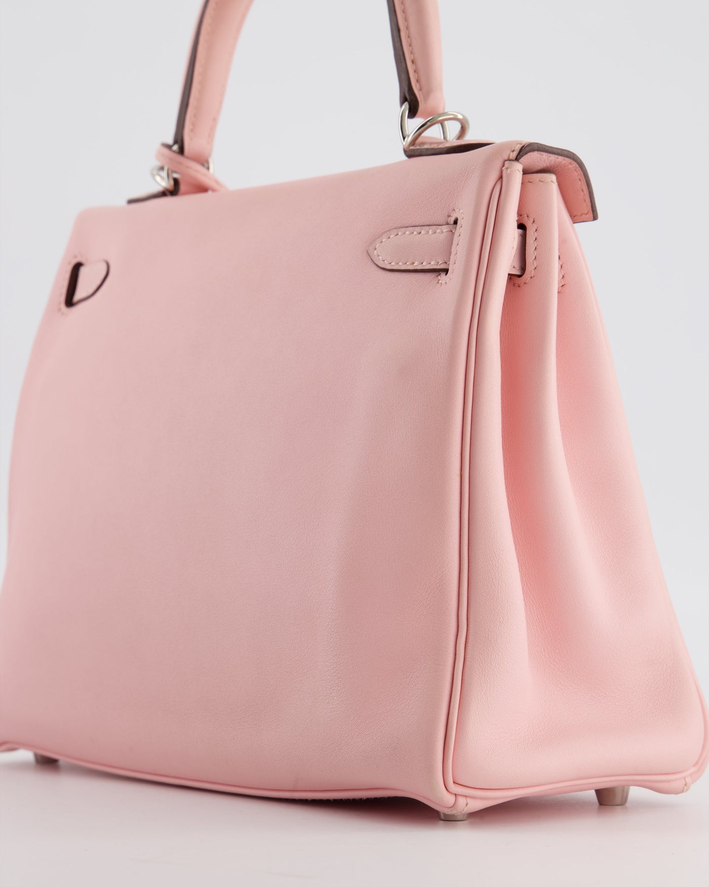 Hermes Kelly 25 Retourne Bag in Rose Sakura Swift Leather with Palladium Hardware - Product Image 16