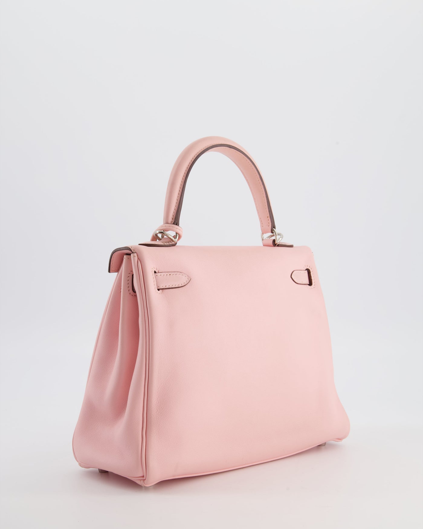 Hermes Kelly 25 Retourne Bag in Rose Sakura Swift Leather with Palladium Hardware - Product Image 7