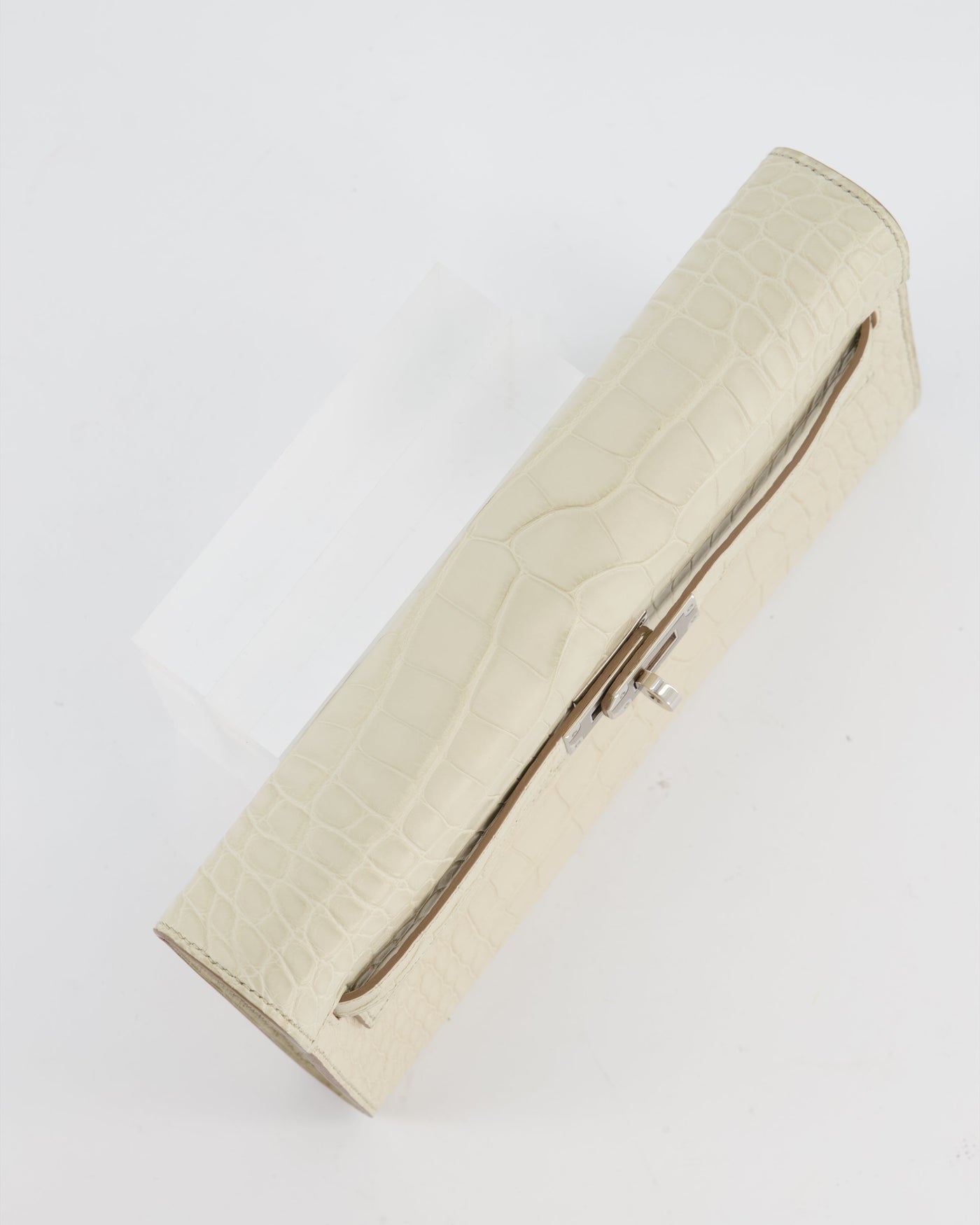Hermes Kelly To Go Bag in Beton Alligator Mississippiensis Leather with Palladium Hardware - Product Image 8
