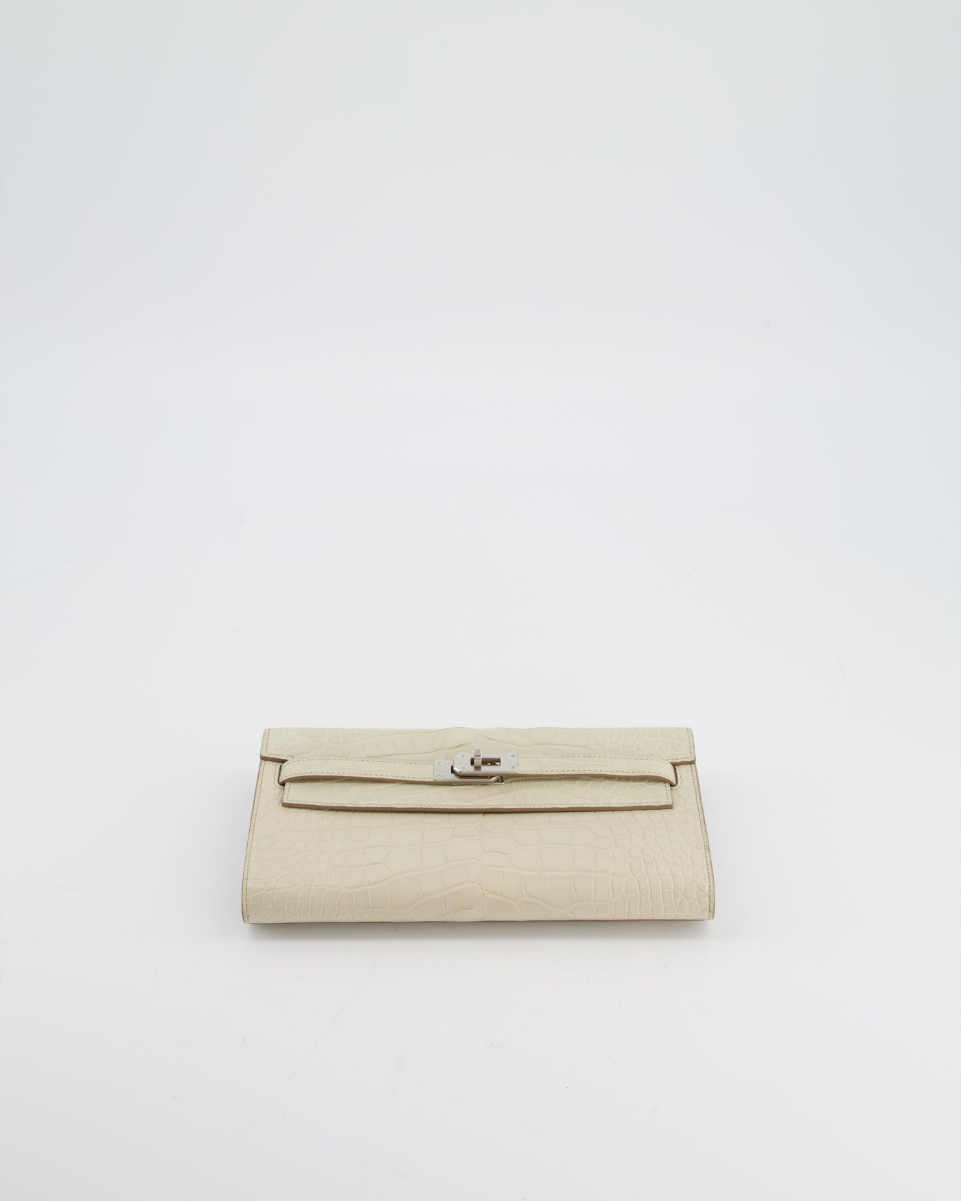 Hermes Kelly To Go Bag in Beton Alligator Mississippiensis Leather with Palladium Hardware - Product Image 18