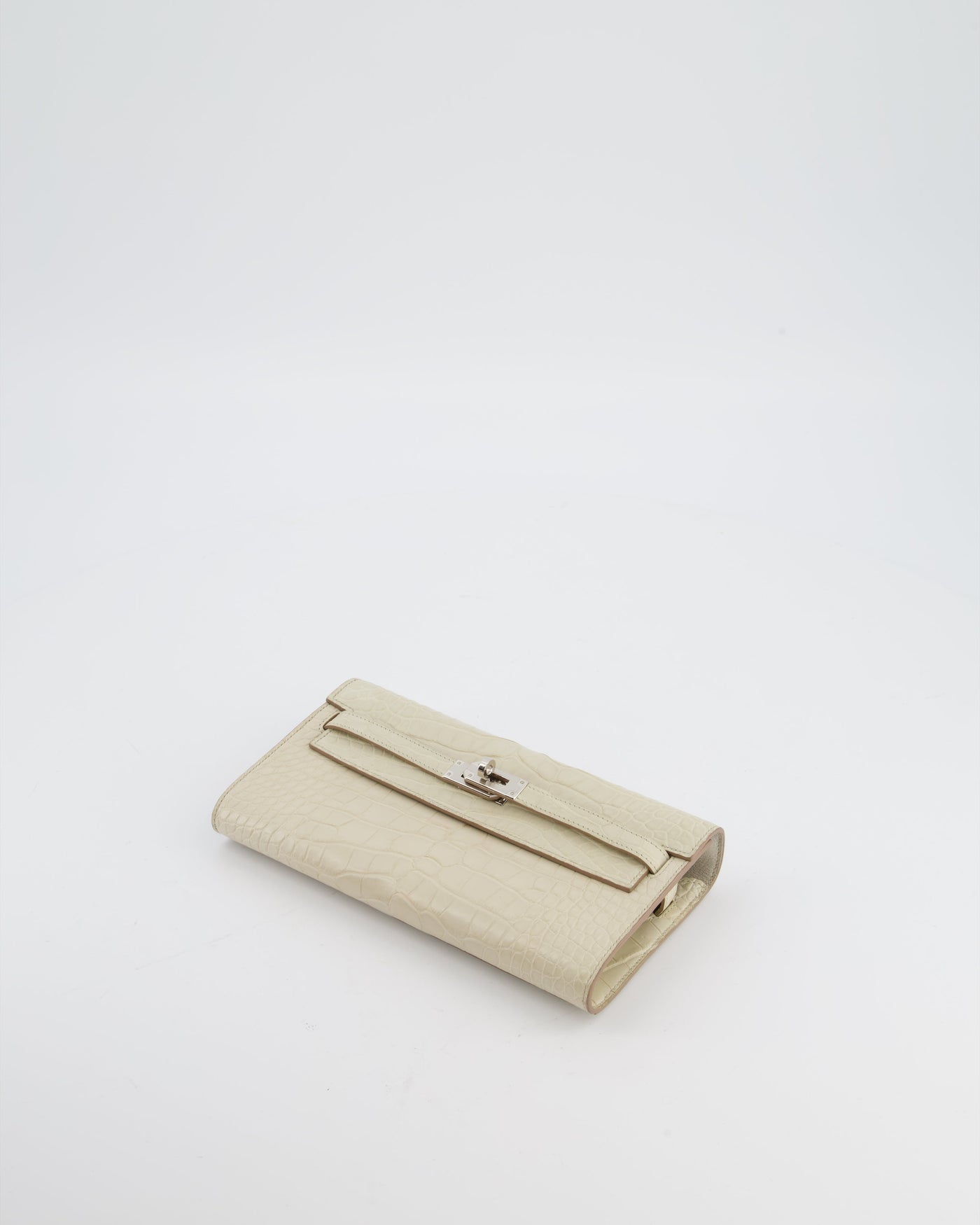 Hermes Kelly To Go Bag in Beton Alligator Mississippiensis Leather with Palladium Hardware - Product Image 19