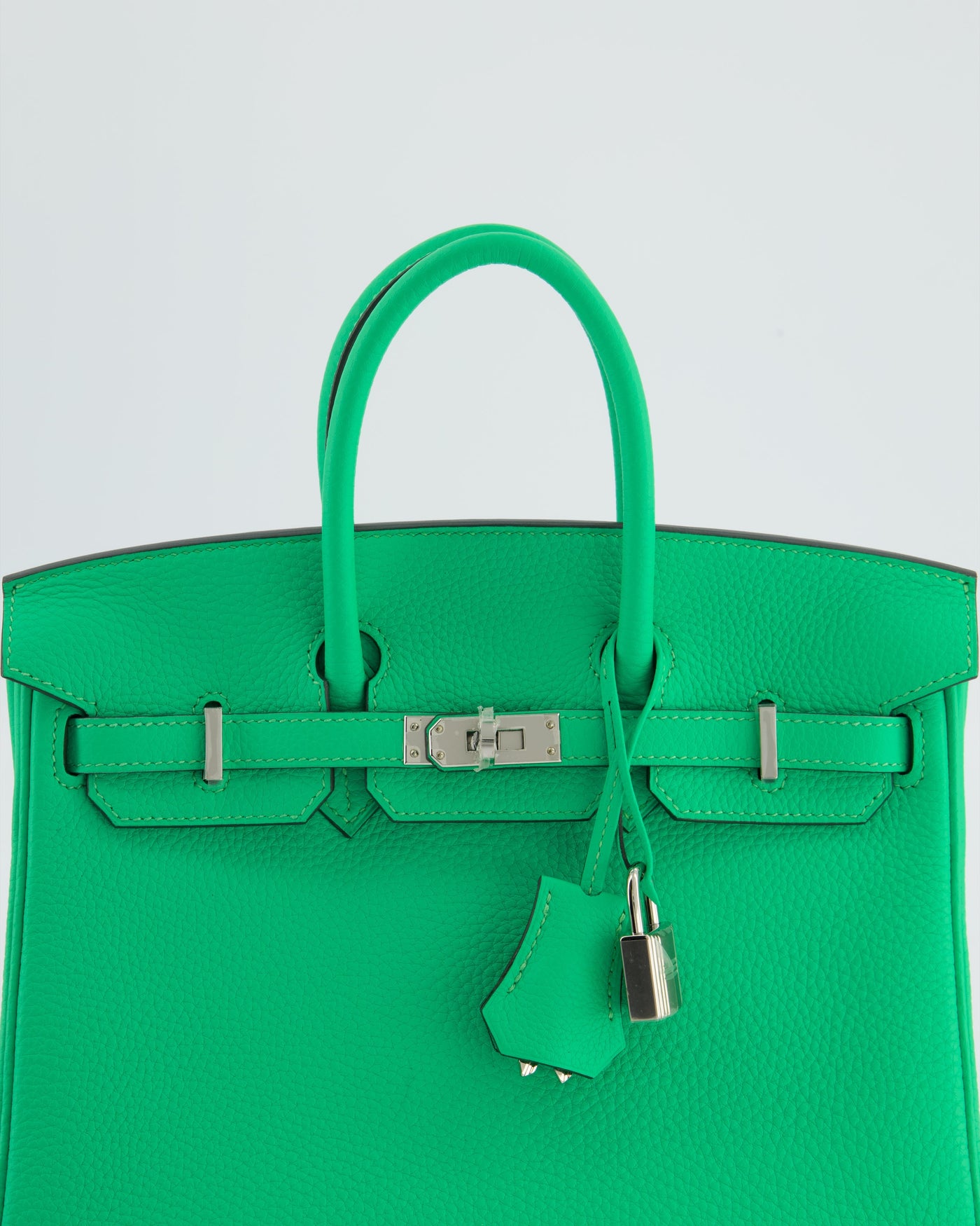 Hermes Birkin 25 Retourne Bag in Vert Comics Togo Leather with Palladium Hardware - Product Image 15