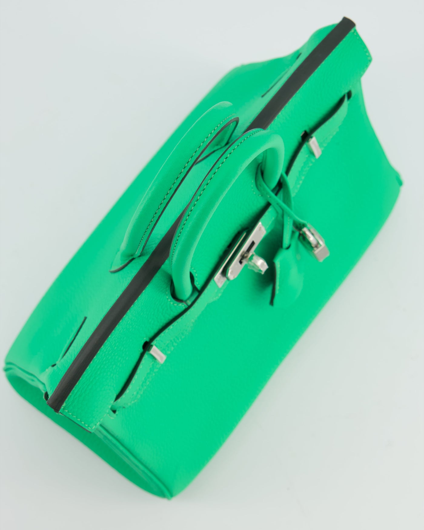 Hermes Birkin 25 Retourne Bag in Vert Comics Togo Leather with Palladium Hardware - Product Image 16