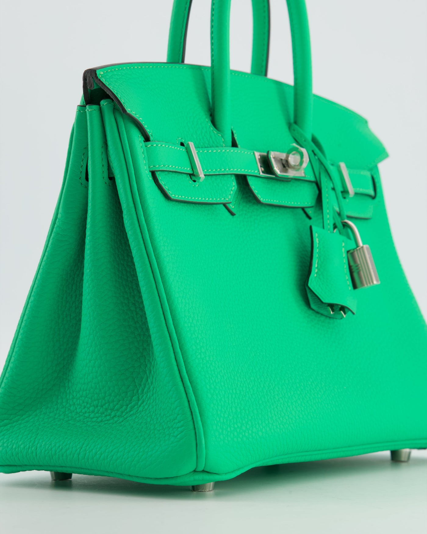 Hermes Birkin 25 Retourne Bag in Vert Comics Togo Leather with Palladium Hardware - Product Image 10