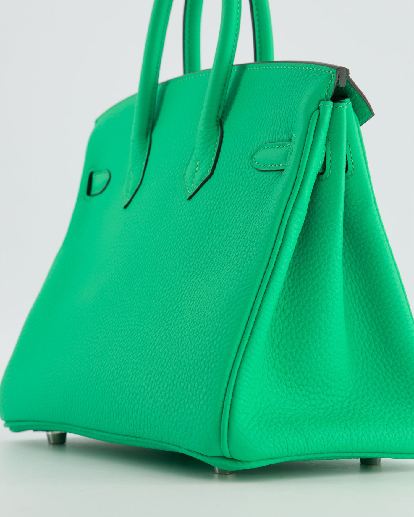 Hermes Birkin 25 Retourne Bag in Vert Comics Togo Leather with Palladium Hardware - Product Image 11