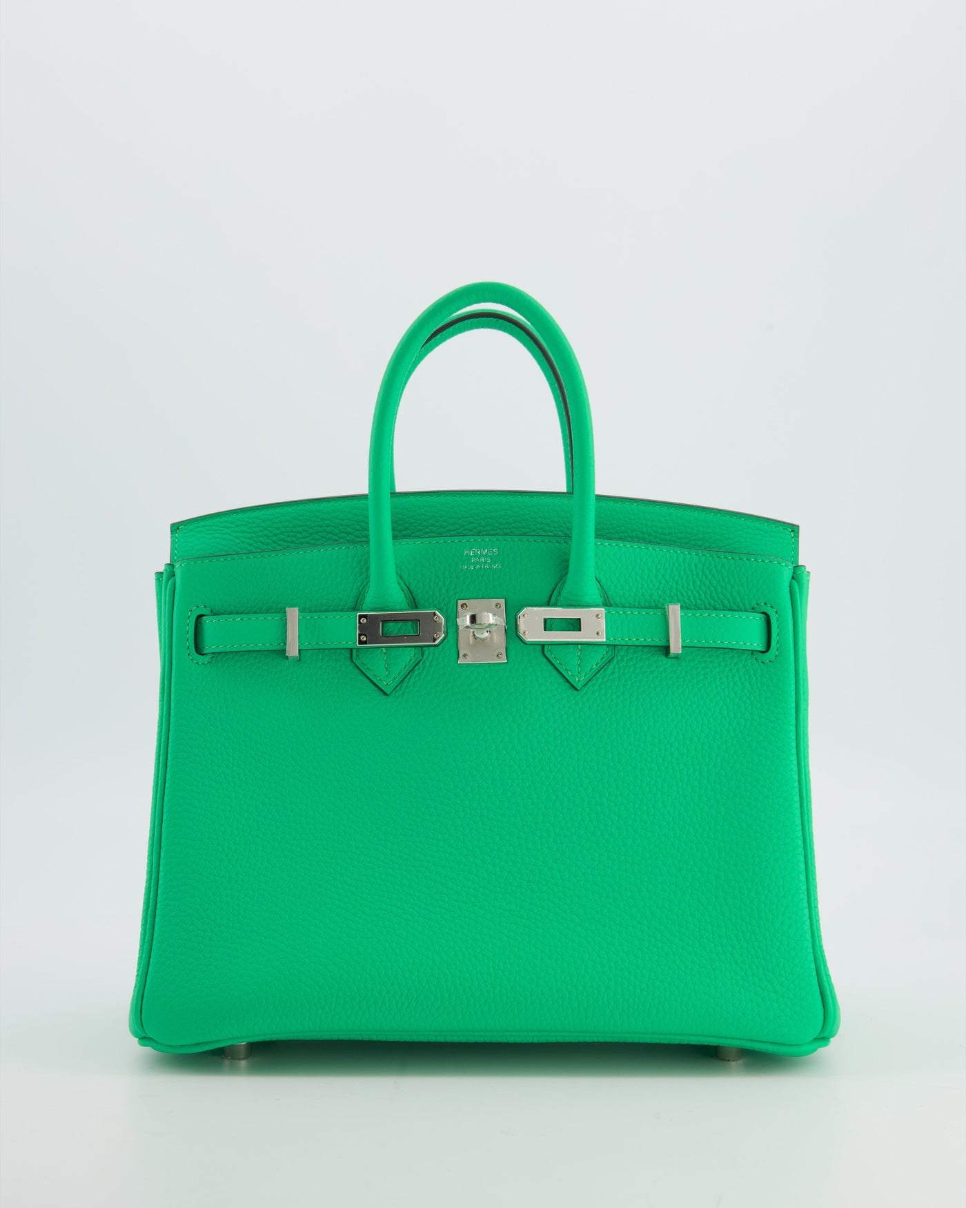 Hermes Birkin 25 Retourne Bag in Vert Comics Togo Leather with Palladium Hardware - Product Image 17