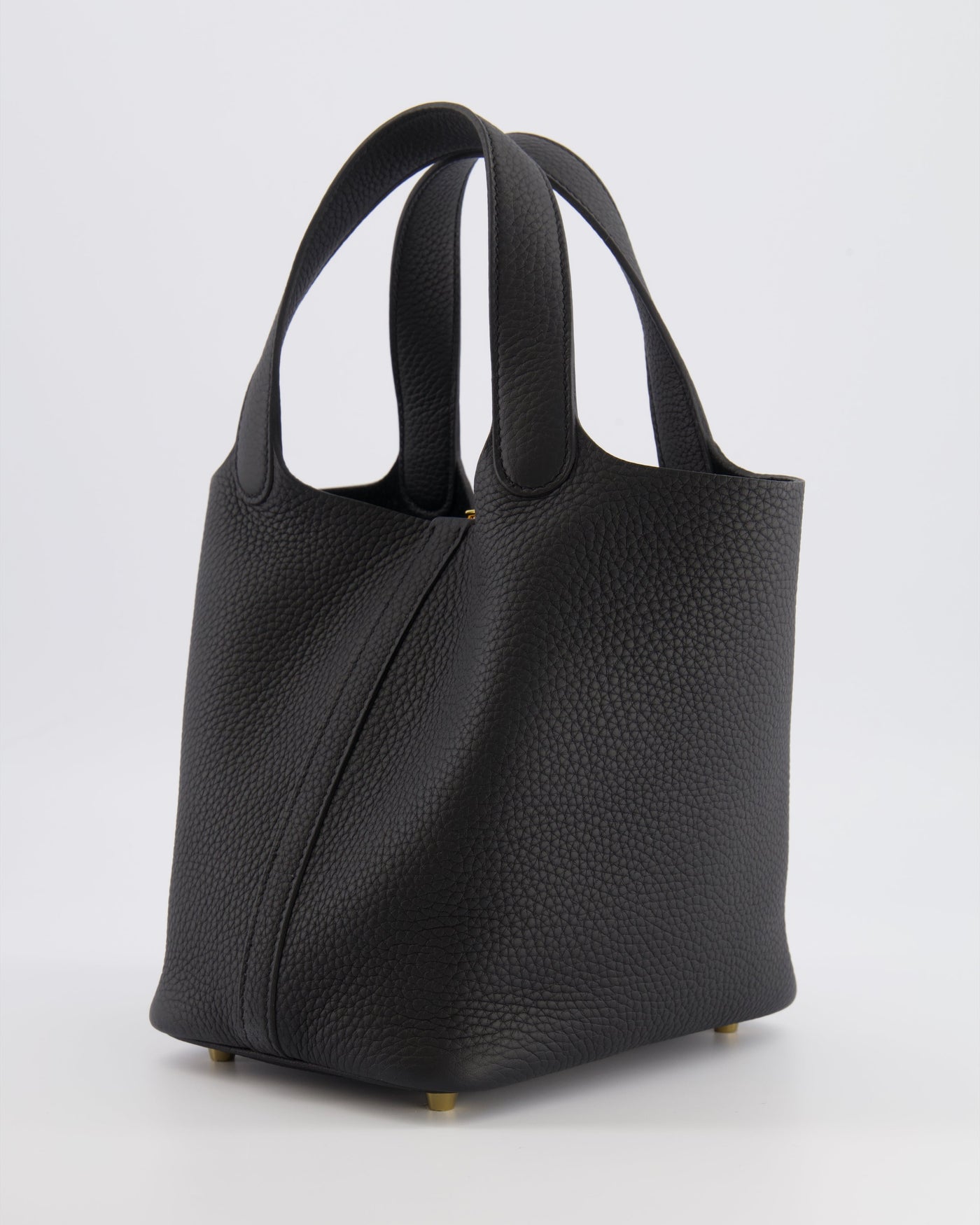 Hermes Picotin Lock Bag 18cm in Noir Clemence Leather with Gold Hardware - Product Image 6