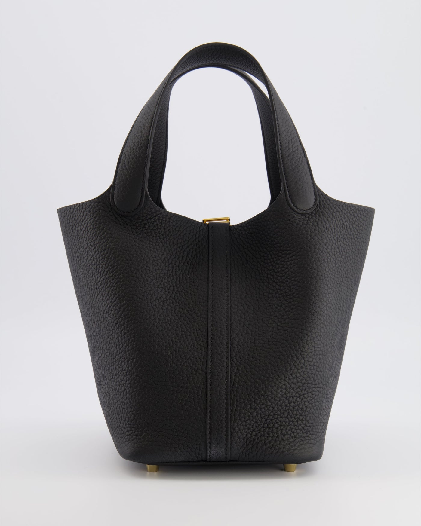 Hermes Picotin Lock Bag 18cm in Noir Clemence Leather with Gold Hardware - Product Image 8