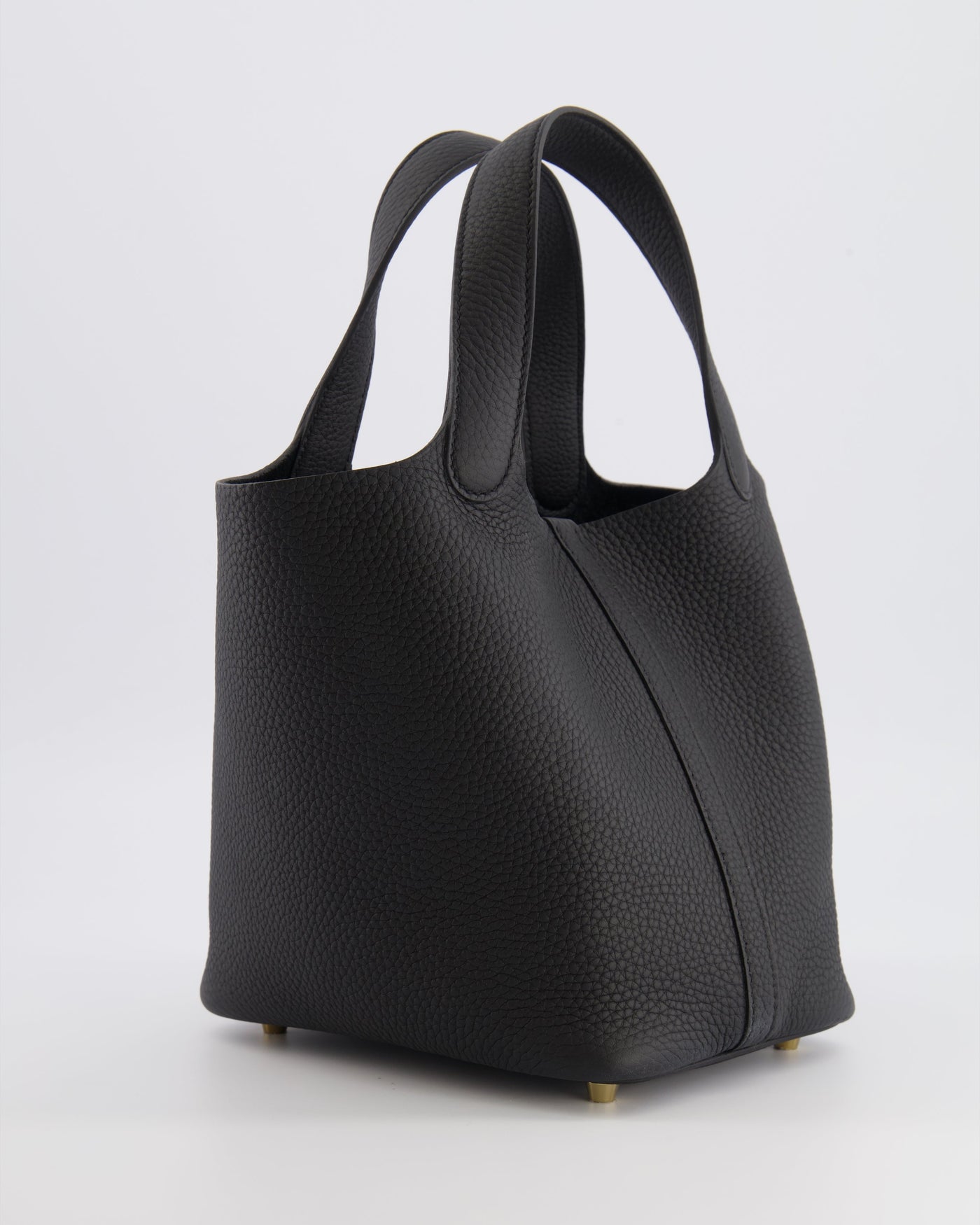 Hermes Picotin Lock Bag 18cm in Noir Clemence Leather with Gold Hardware - Product Image 7