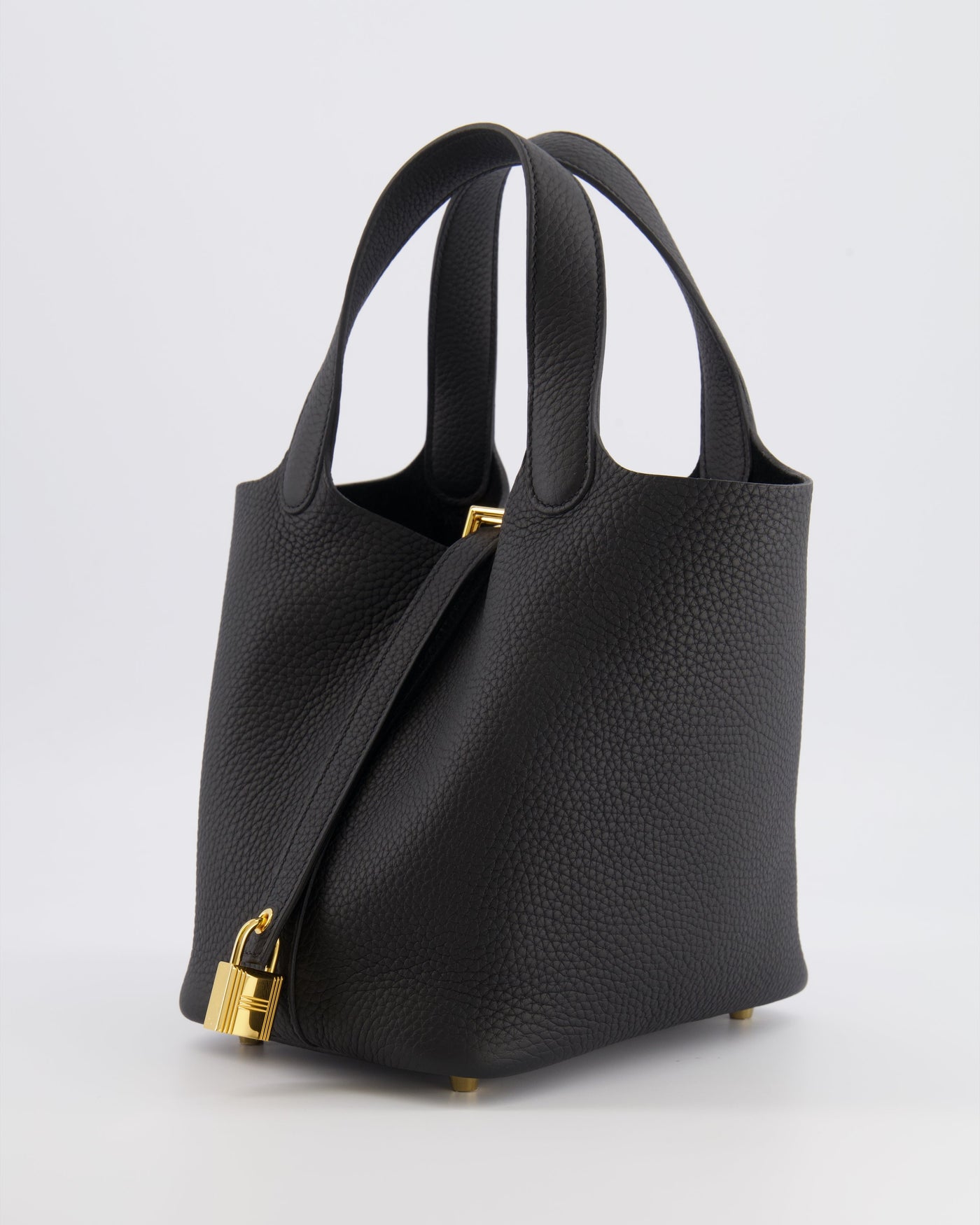 Hermes Picotin Lock Bag 18cm in Noir Clemence Leather with Gold Hardware - Product Image 3