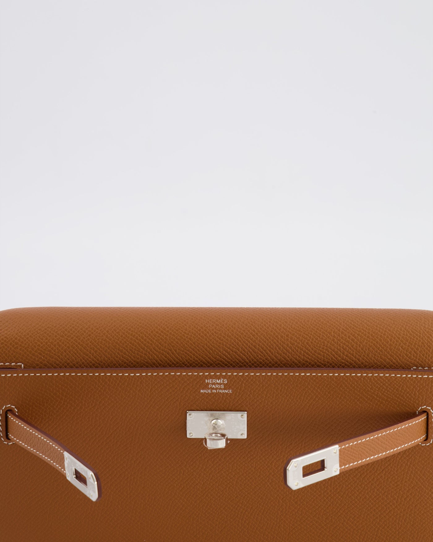 Hermes Kelly To Go Bag in Gold Epsom Leather with Palladium Hardware - Product Image 12