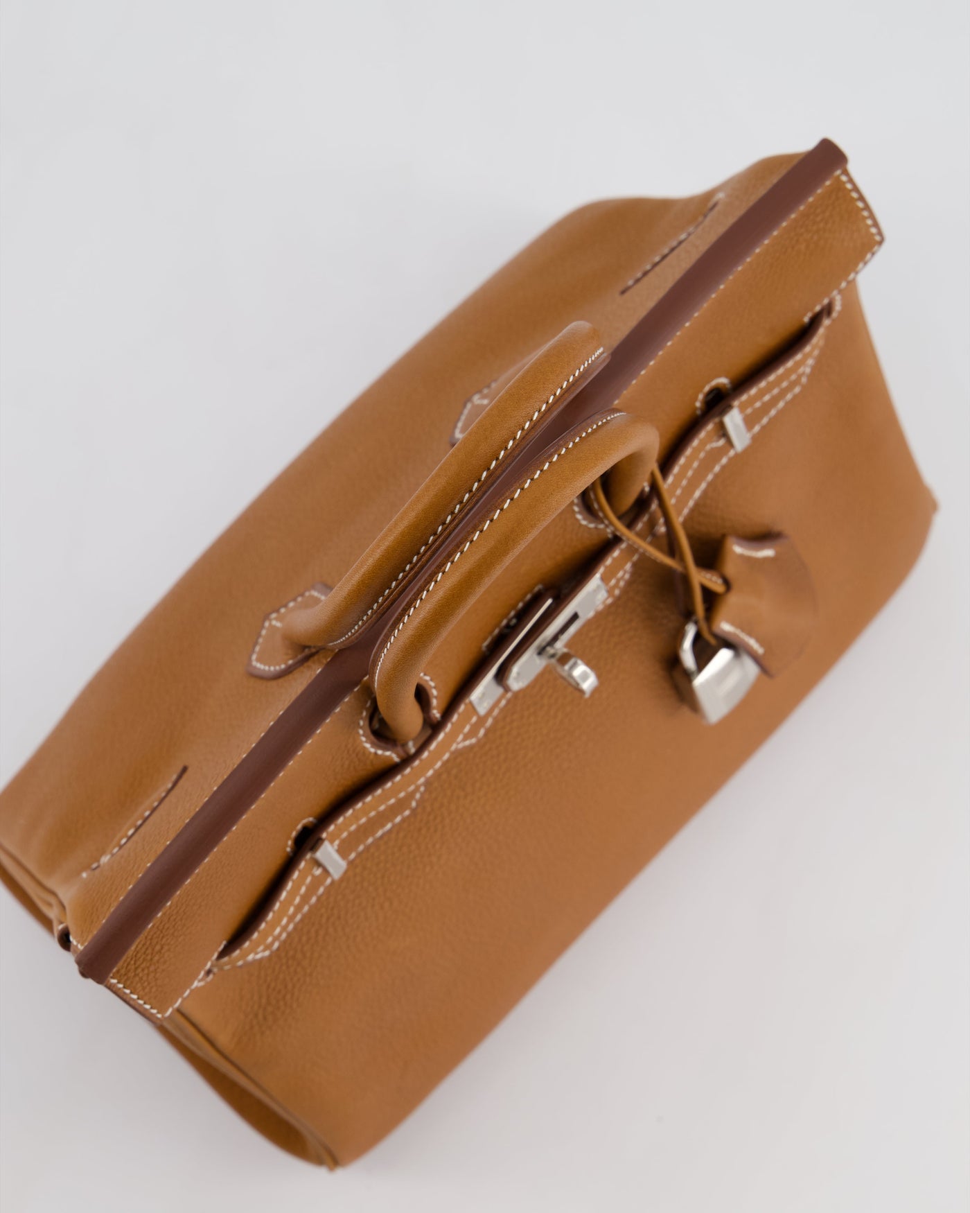 *RARE* Hermes Birkin 25 Retourne Bag in Fauve Barenia Faubourg Leather with Palladium Hardware - Product Image 10